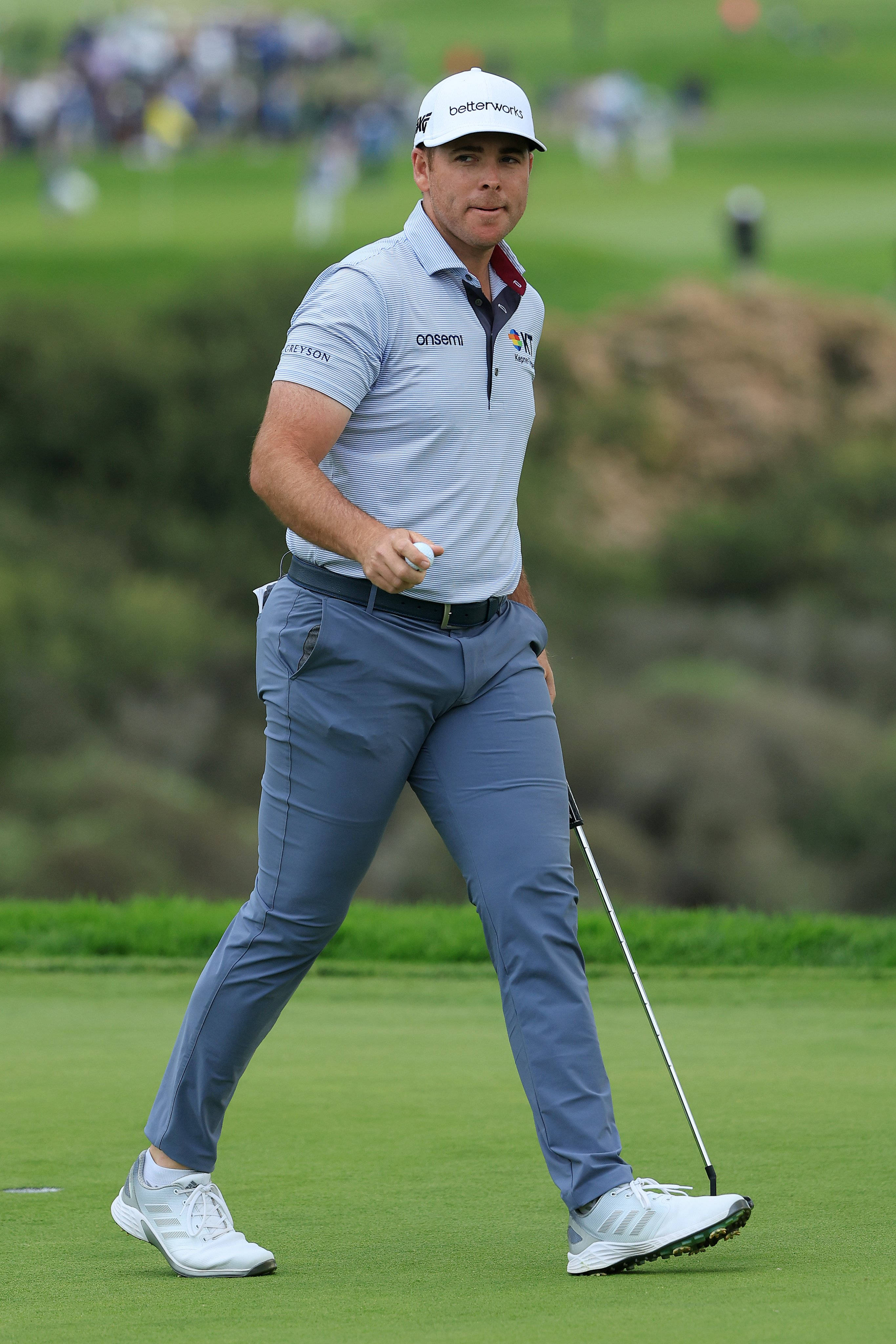 Luke List, golf club, golf ball, 4K Phone Wallpaper
