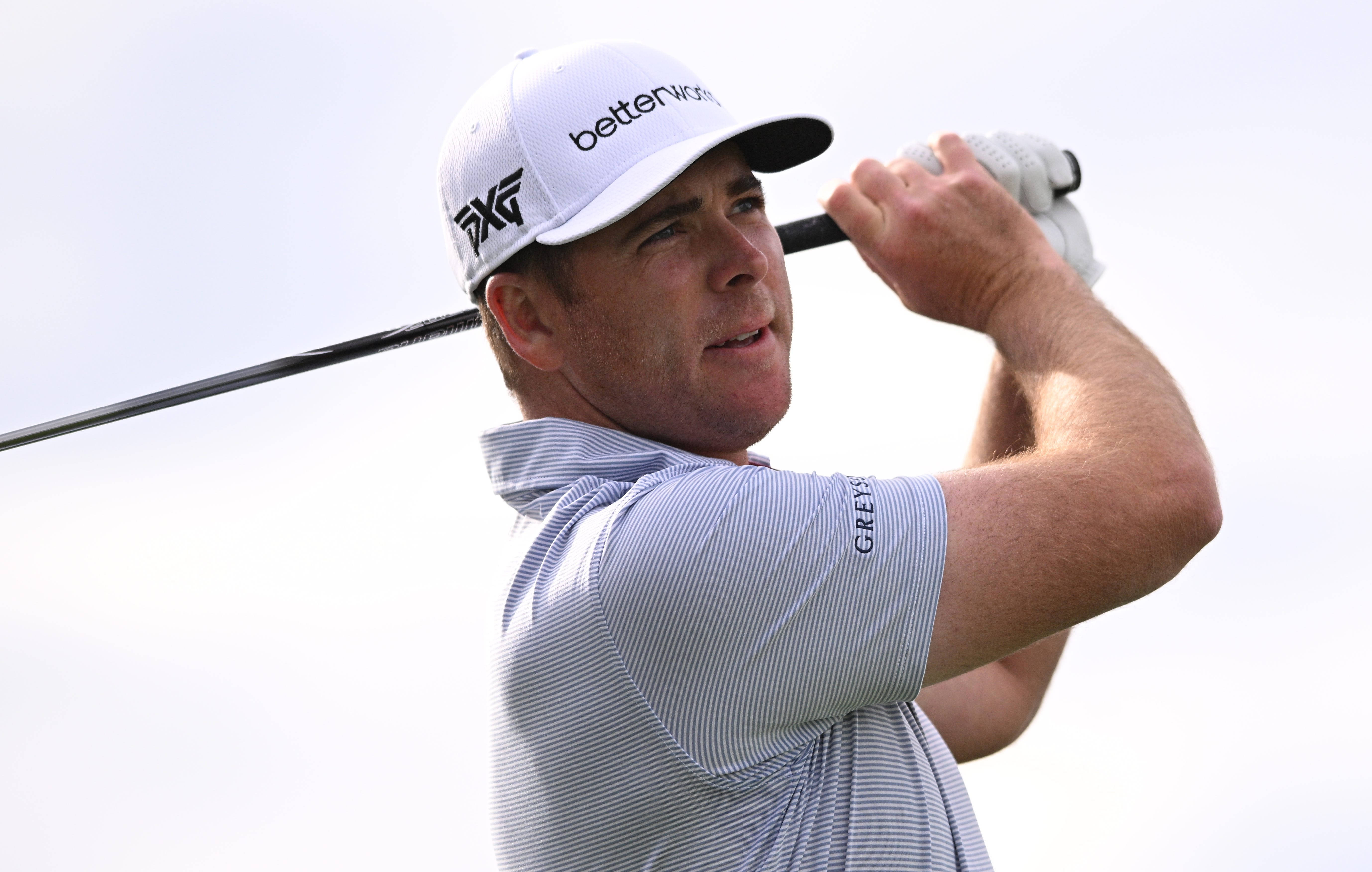 Luke List, golf, white cap, 5K Desktop Wallpaper