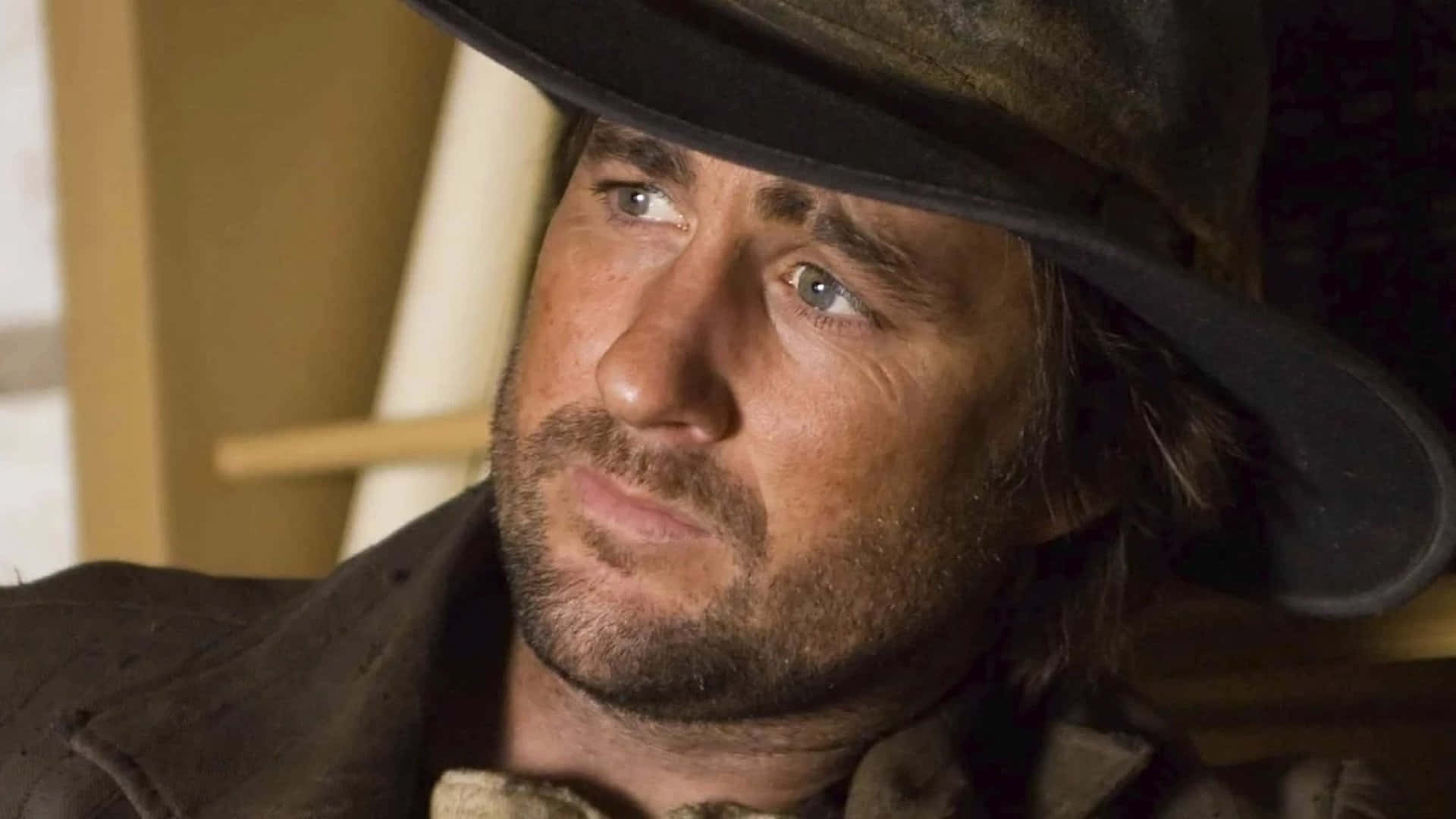 Luke Wilson, cowboy hat, blue eyes, Full HD Desktop Wallpaper