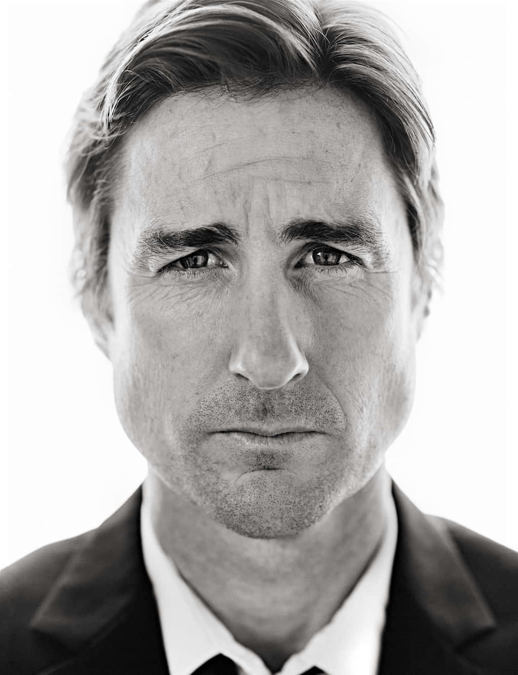 Luke Wilson, black and white, close-up portrait, HD Phone Wallpaper