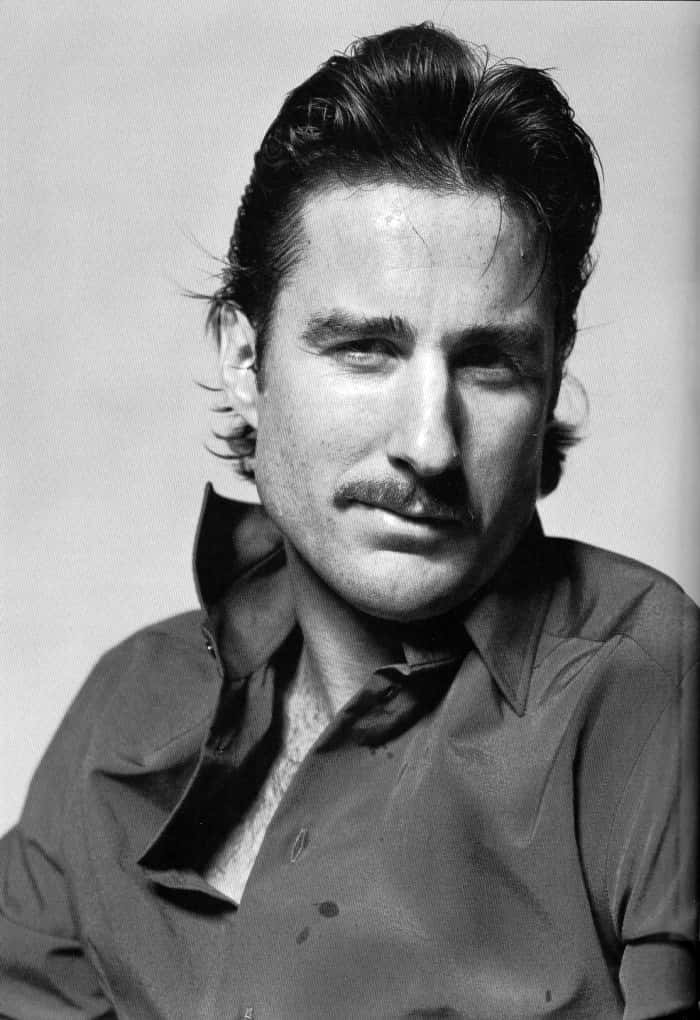 Luke Wilson, black and white, mustache, SD Phone Wallpaper