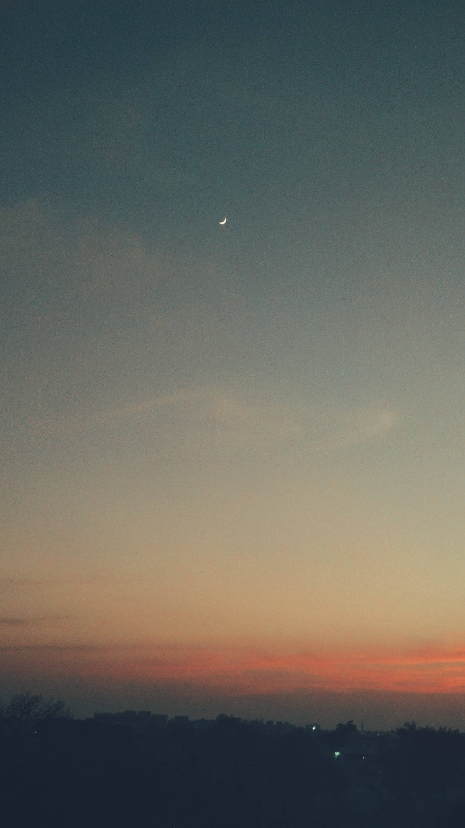 Luna, crescent moon, twilight sky, 2K Phone Wallpaper