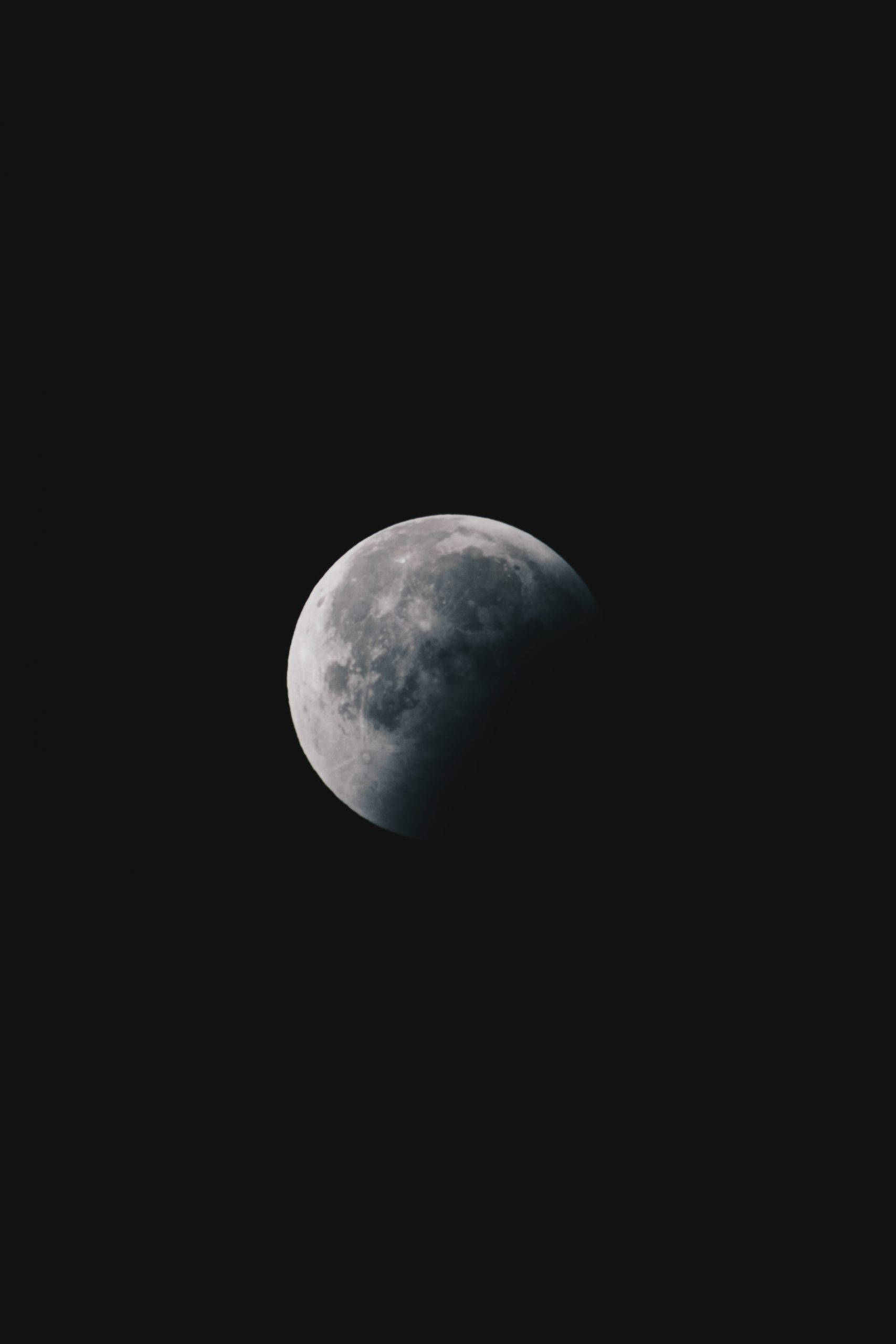 crescent moon, craters, maria, 2K Phone Wallpaper