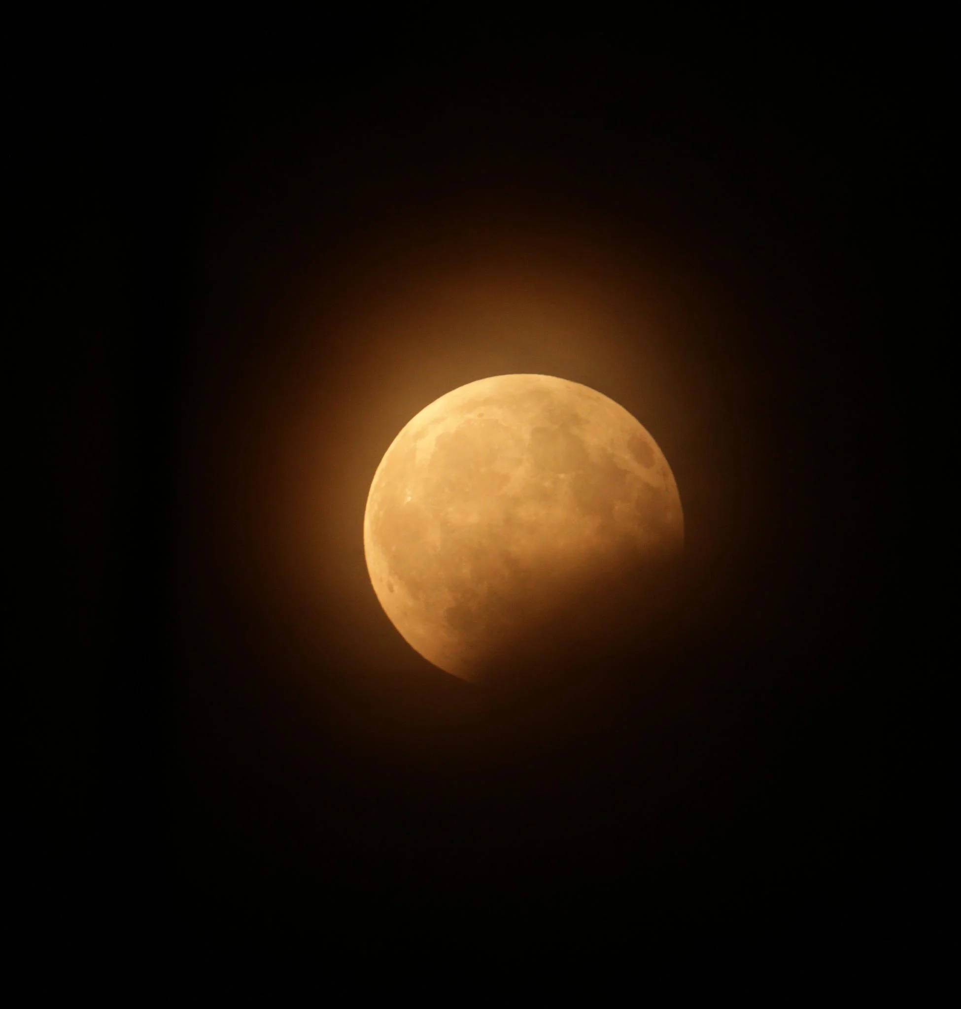 lunar eclipse, amber moon, shadow, Full HD Phone Wallpaper