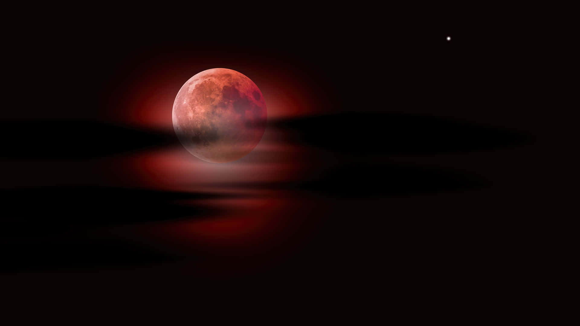lunar eclipse, blood red moon, dark clouds, Full HD Desktop Wallpaper