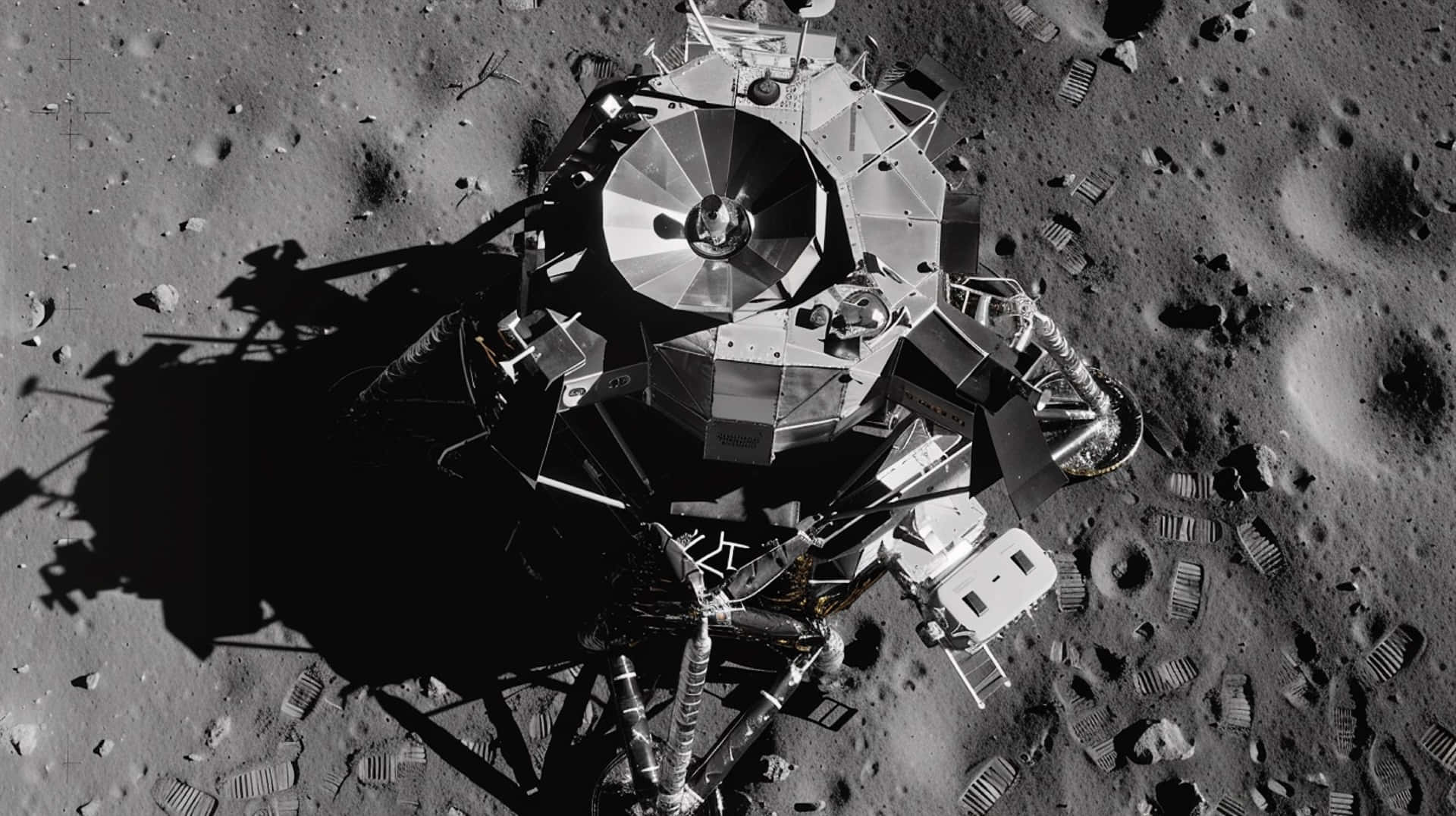 Lunar Module, moon surface, cratered surface, Full HD Desktop Wallpaper
