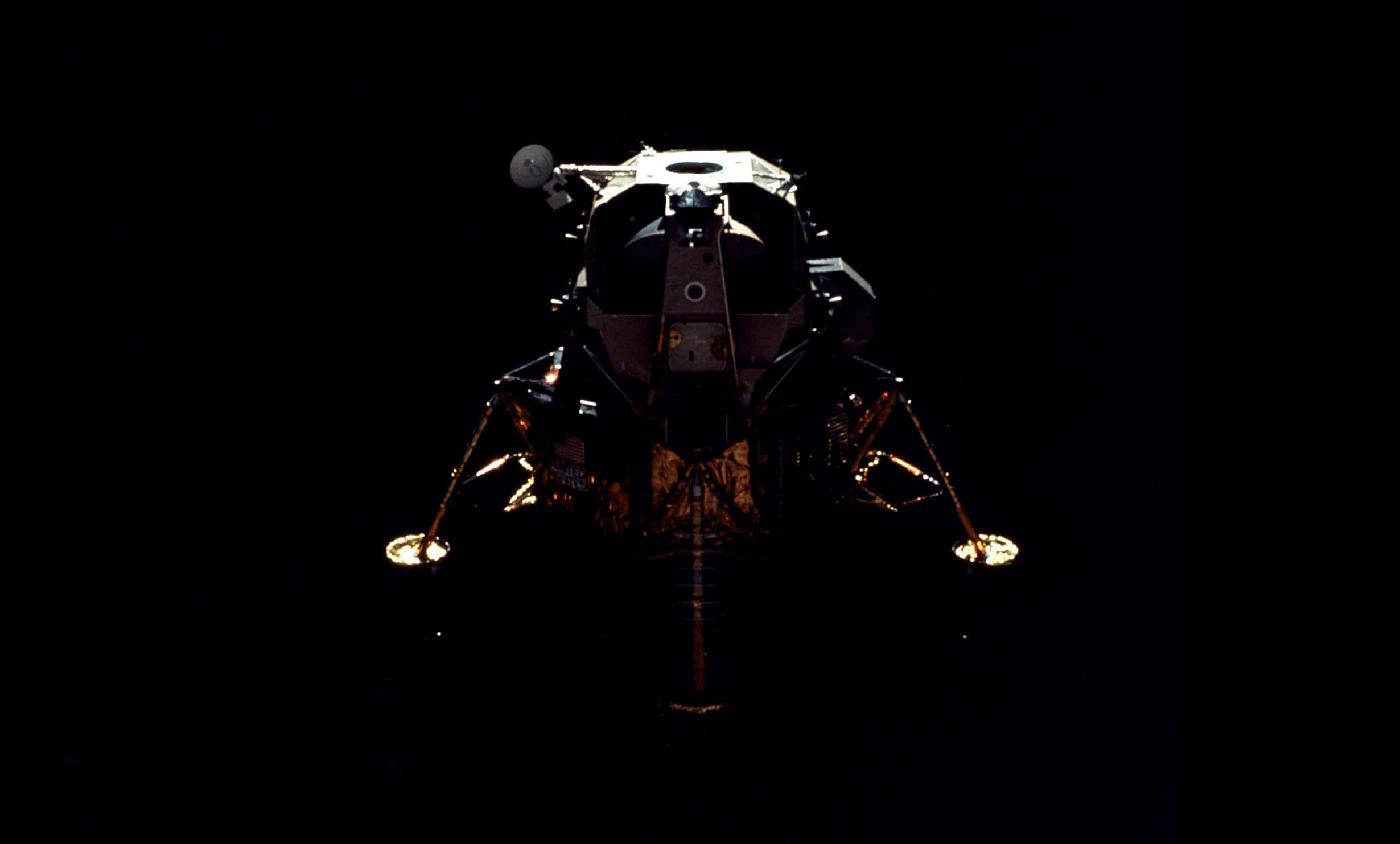 Lunar Module, space, spotlights, Full HD Desktop Wallpaper