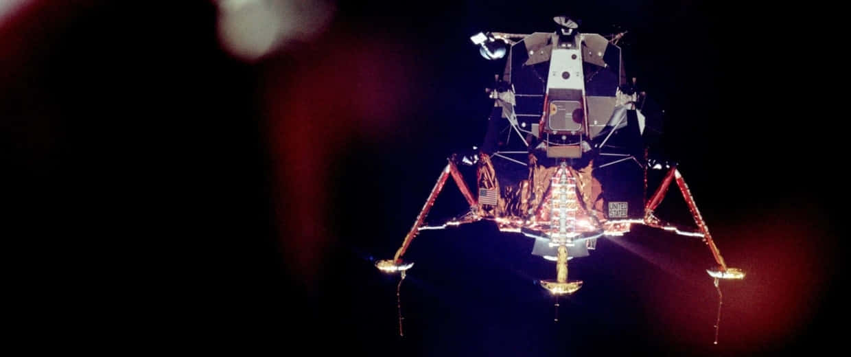 Lunar Module, space, dark void, SD Desktop Wallpaper