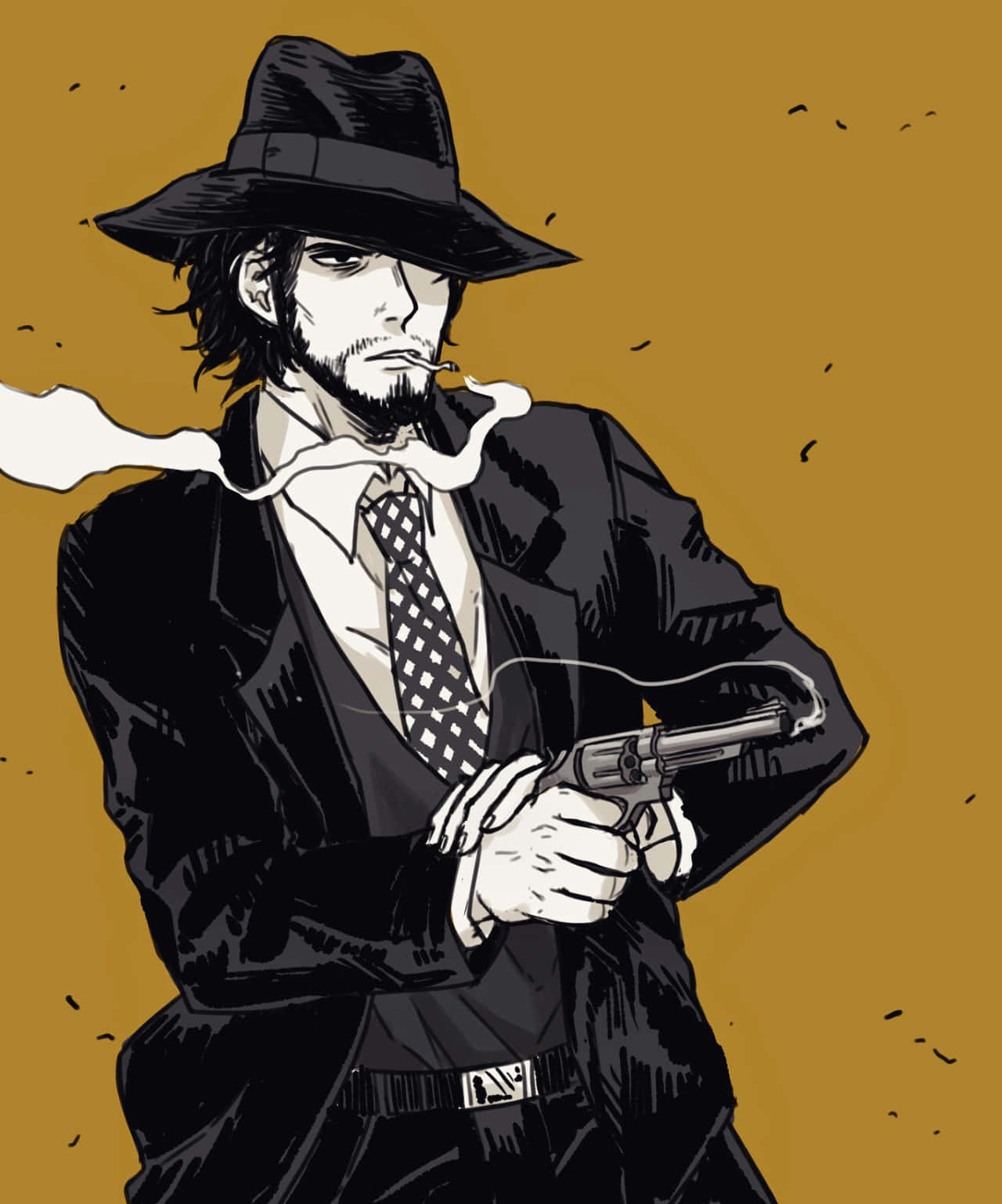 Lupin III, Daisuke Jigen, fedora, HD Phone Wallpaper