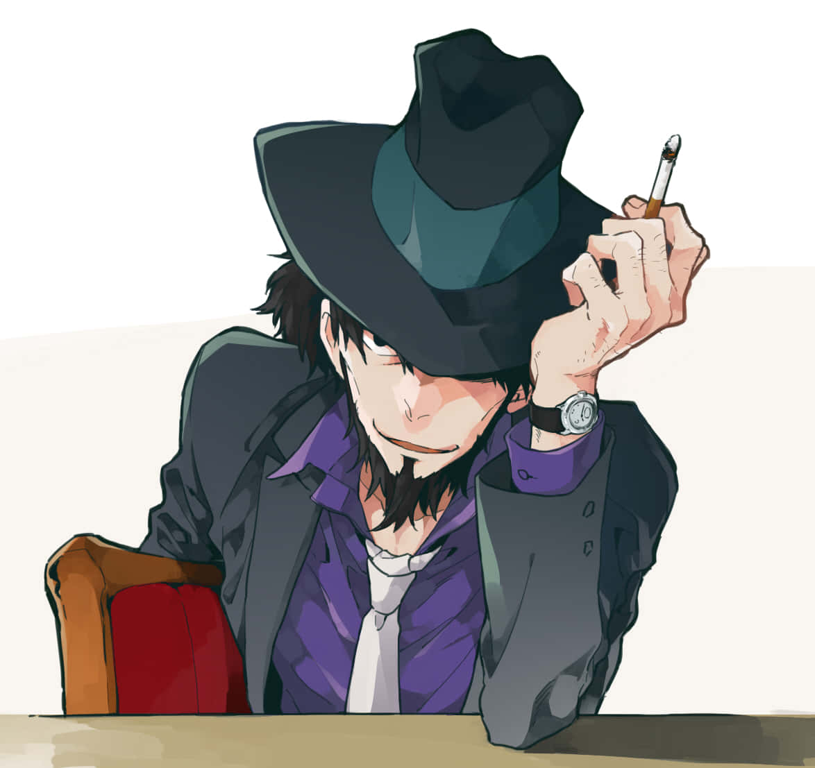 Lupin III, Daisuke Jigen, black hat, SD Desktop Wallpaper