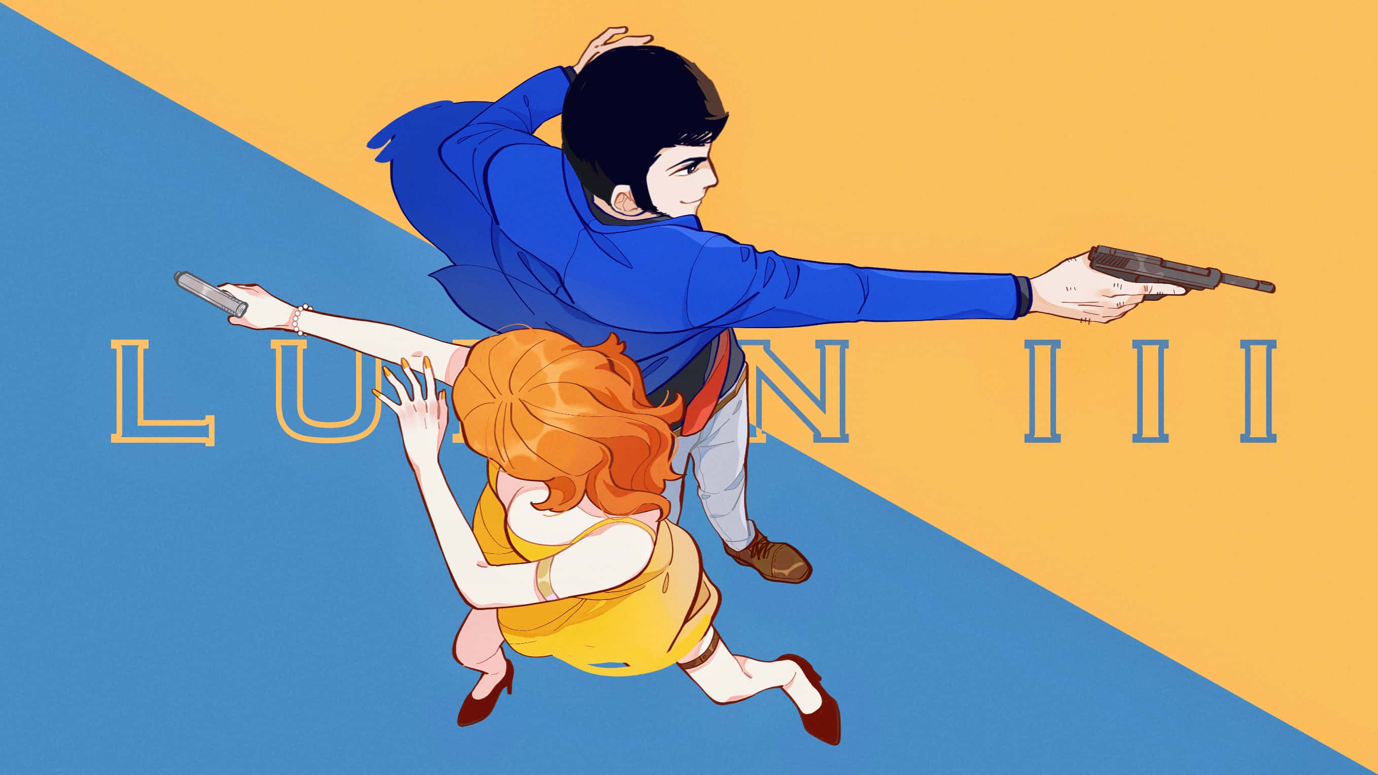 Lupin iii, man, woman, 2K Desktop Wallpaper
