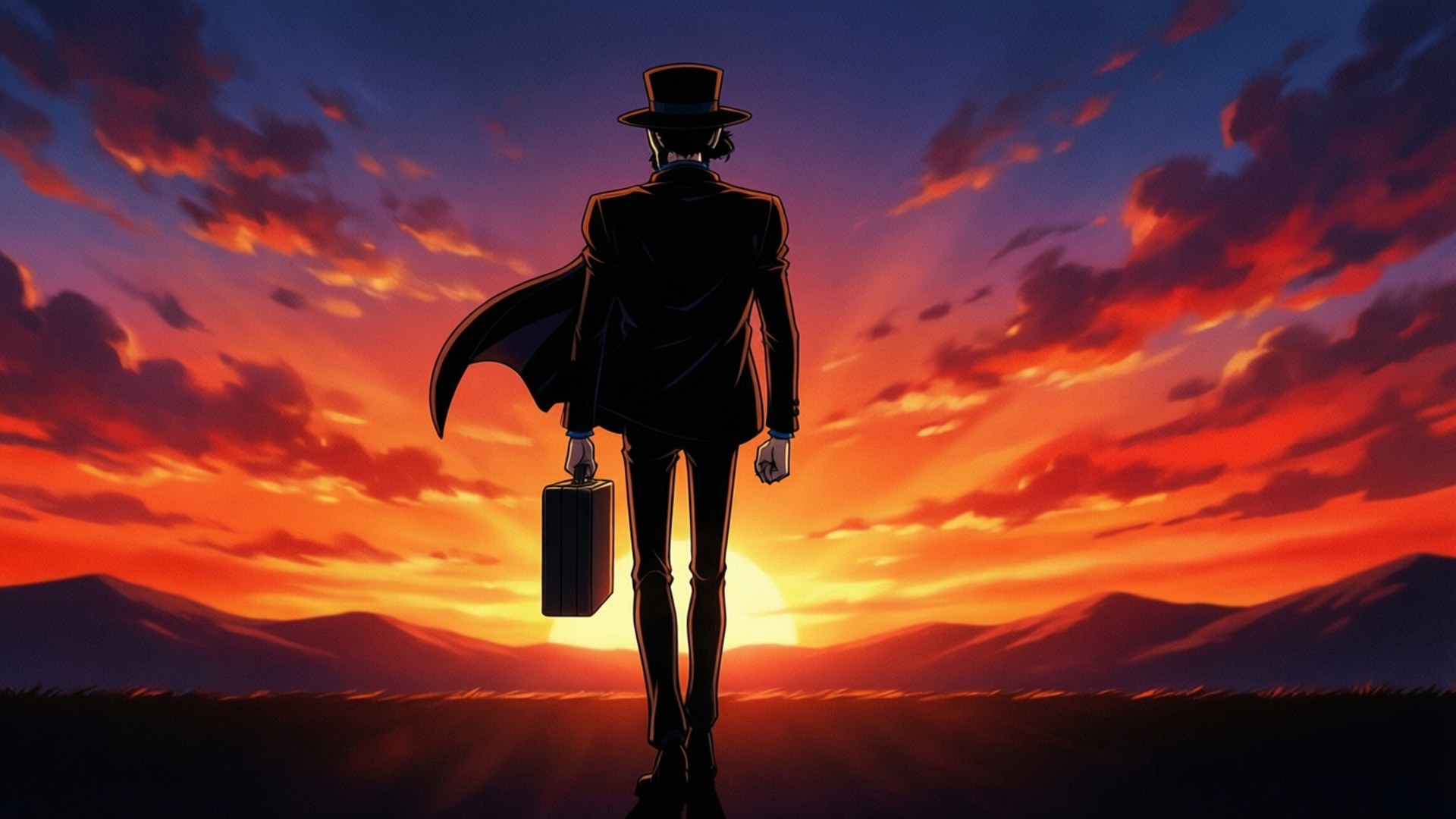 Lupin the Third, top hat, cape, Full HD Desktop Wallpaper