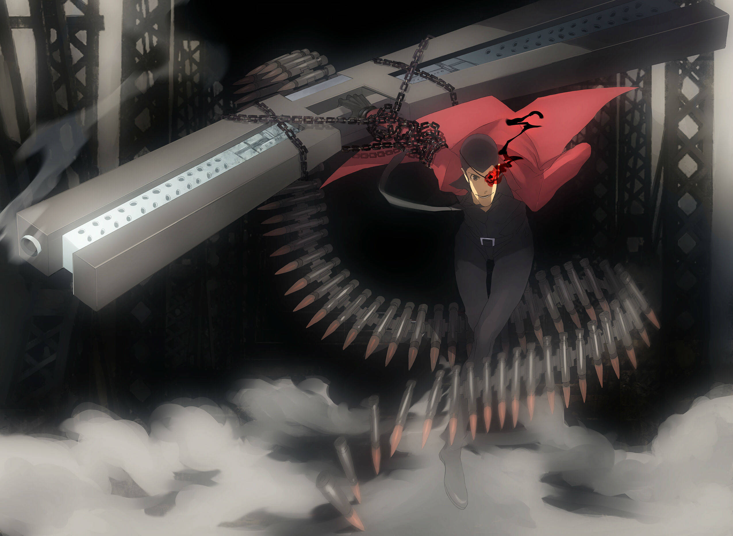 Lupin the third, red cape, glowing eye, Full HD Desktop Wallpaper