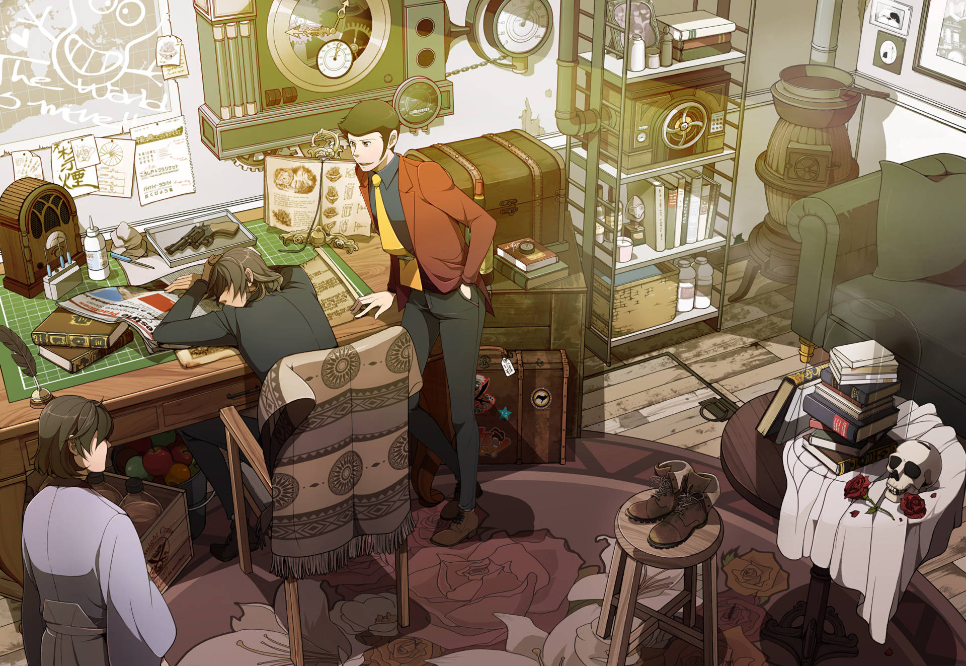 Lupin the Third, manga series, anime-style, Full HD Desktop Wallpaper
