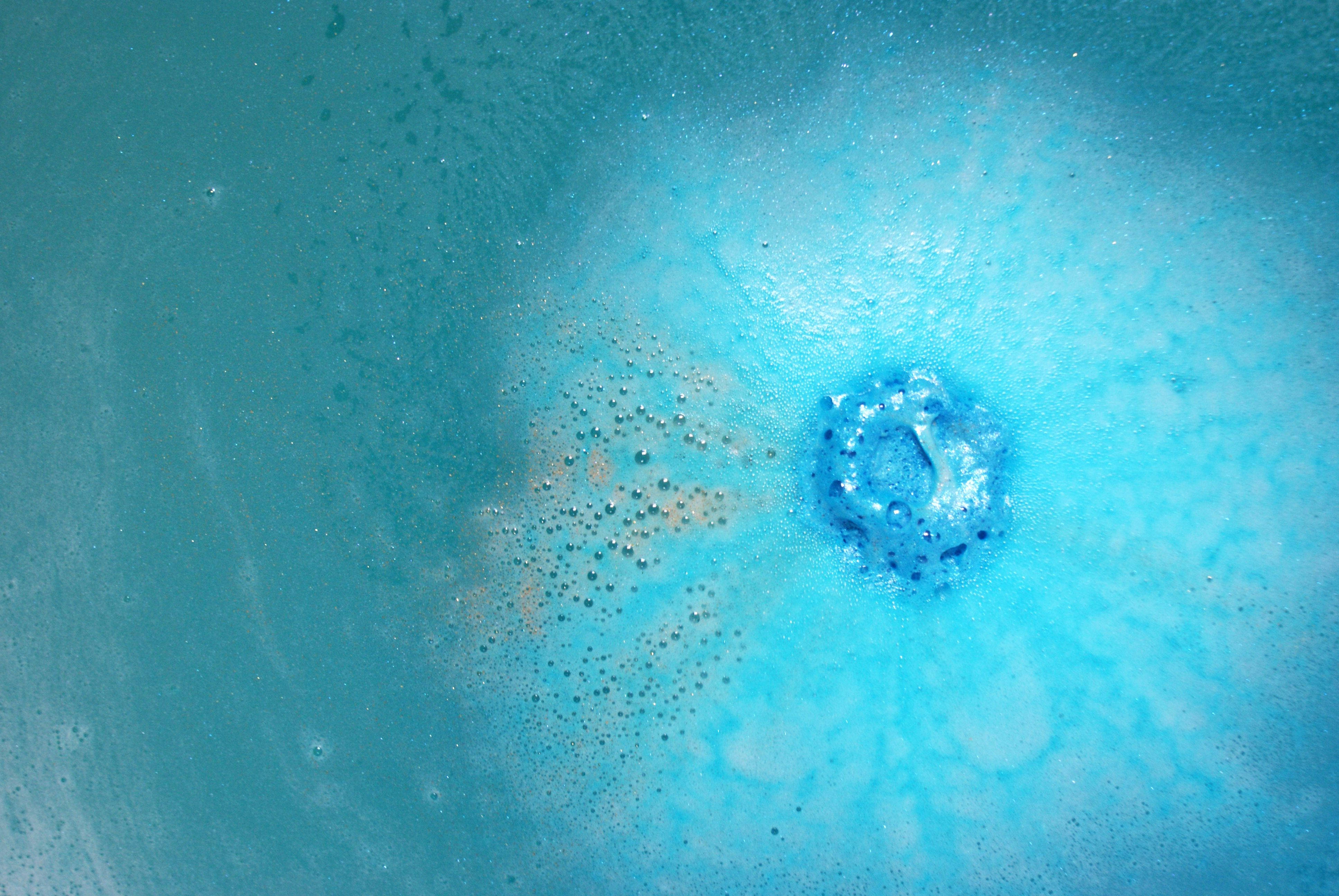 Blue Bath Bomb, Lush, turquoise, 4K Desktop Wallpaper