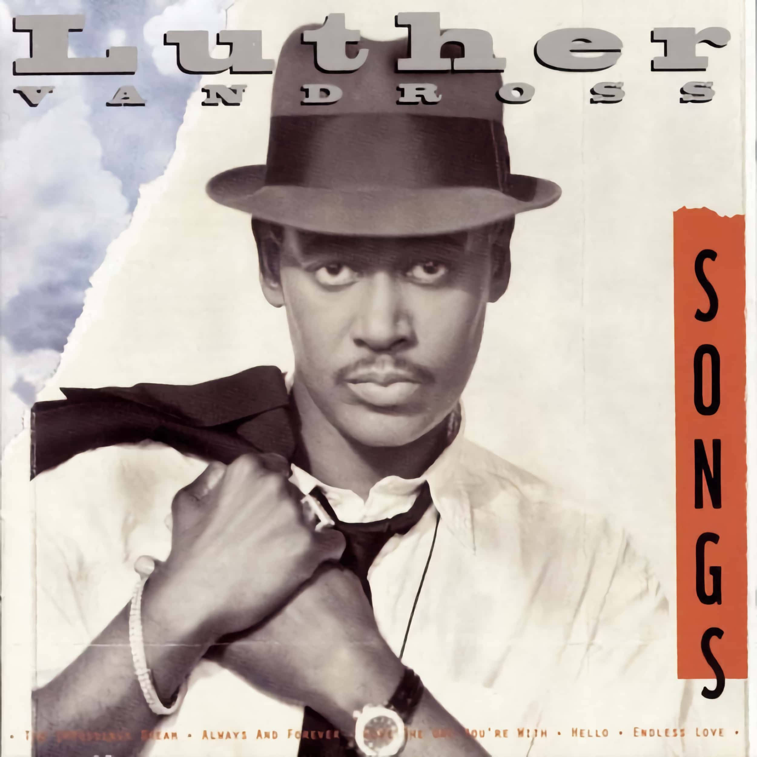 Luther Vandross, black fedora, white shirt, Full HD Desktop Wallpaper