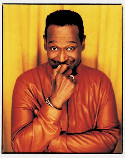Luther Vandross, red leather jacket, mustache, SD Phone Wallpaper