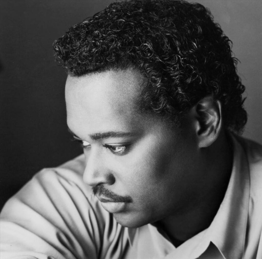 Luther Vandross, black and white portrait, curly hair, SD Desktop Wallpaper