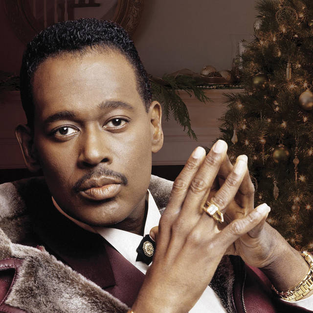 Luther Vandross, fur-trimmed coat, decorated Christmas tree, SD Desktop Wallpaper