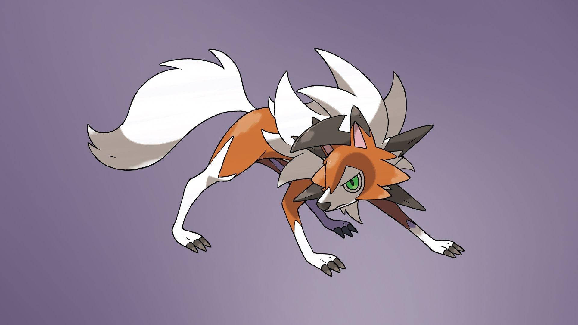 Dusk Lycanroc, purple, orange, Full HD Desktop Wallpaper