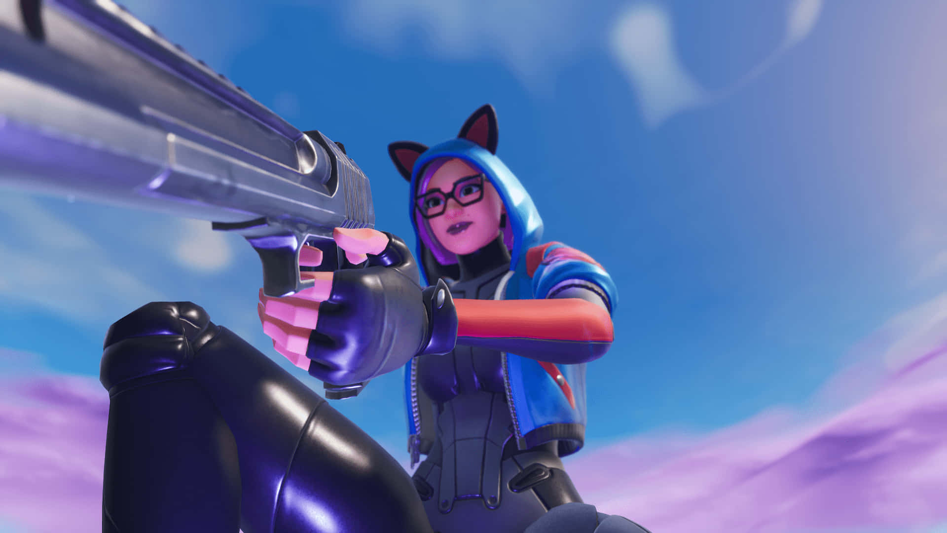 Lynx Fortnite, anime character, cat ears, Full HD Desktop Wallpaper
