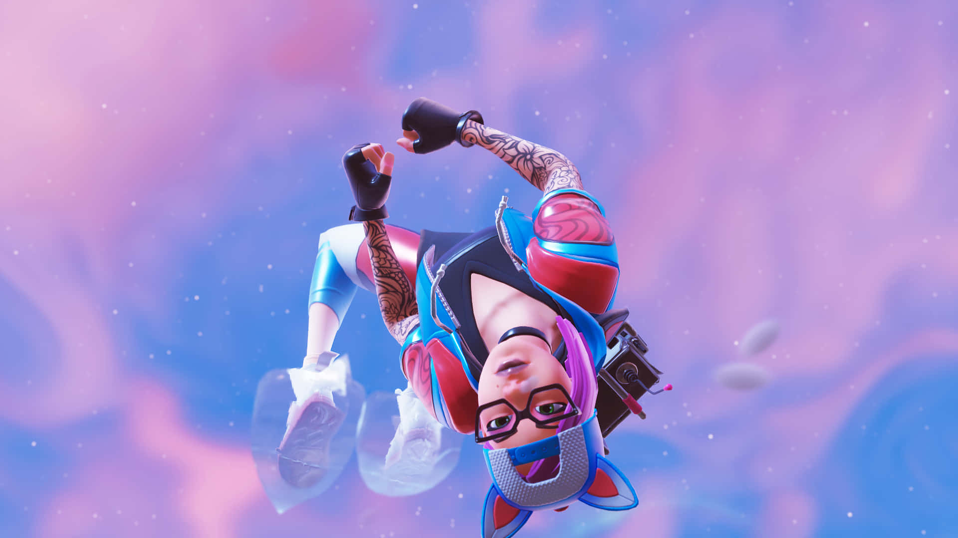Lynx Skin, Fortnite, purple hair, Full HD Desktop Wallpaper