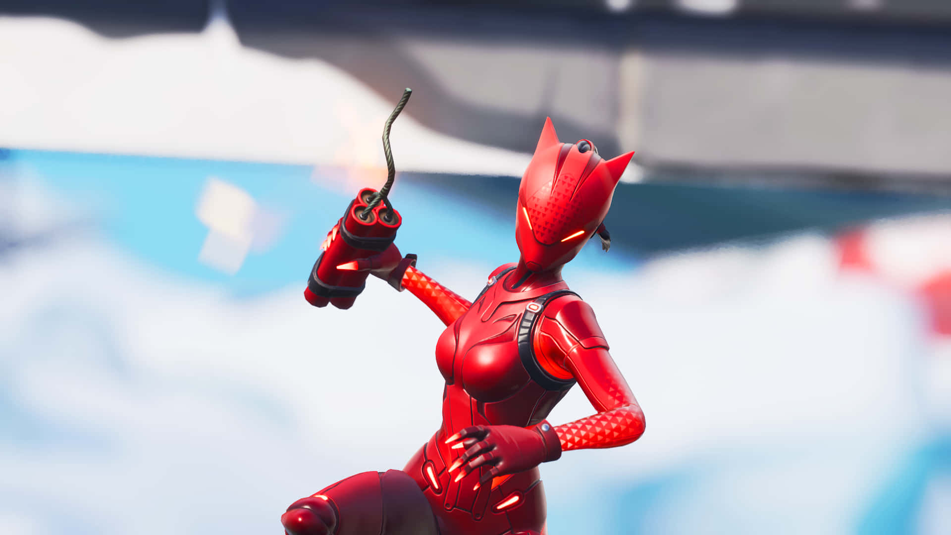 Lynx, Fortnite, red armored, Full HD Desktop Wallpaper
