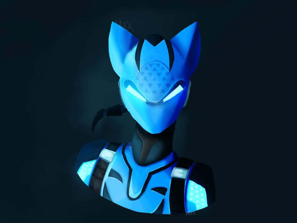 Lynx Fortnite, blue skin, glowing blue, SD Desktop Wallpaper