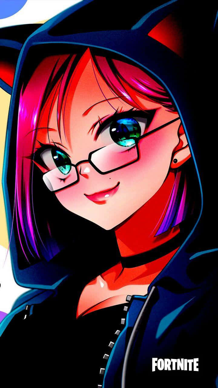 Lynx Fortnite, anime girl, pink hair, HD Phone Wallpaper