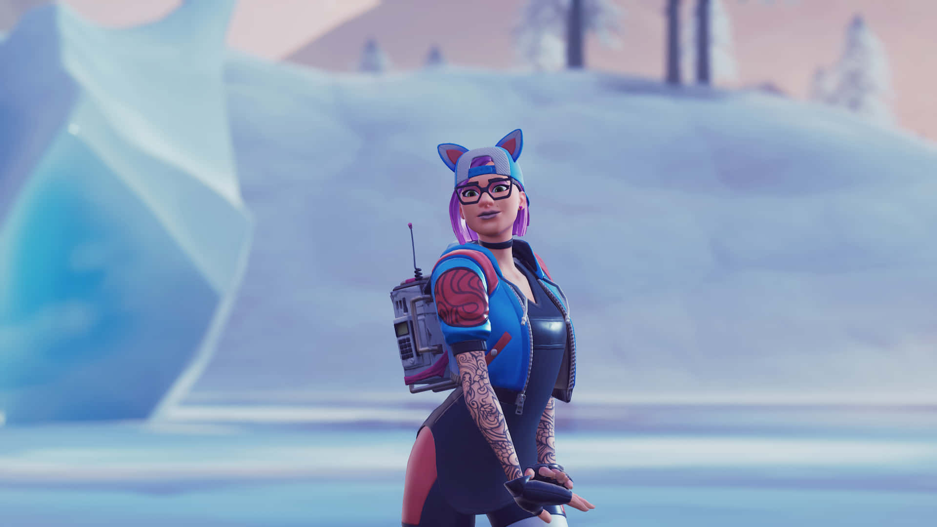 Lynx Fortnite, Fortnite, purple hair, Full HD Desktop Wallpaper