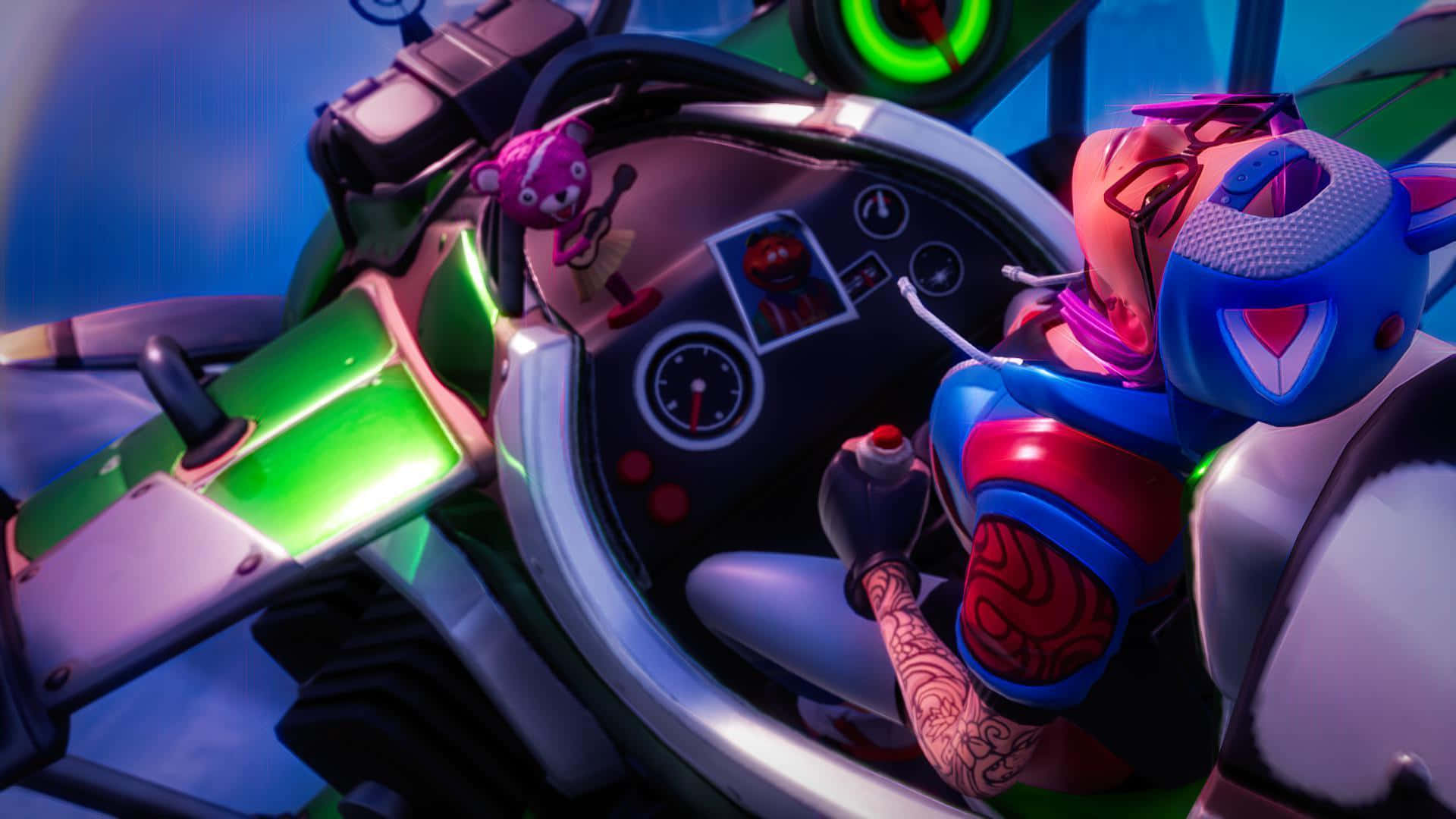 Lynx Fortnite, anime pilot, tattoos, Full HD Desktop Wallpaper