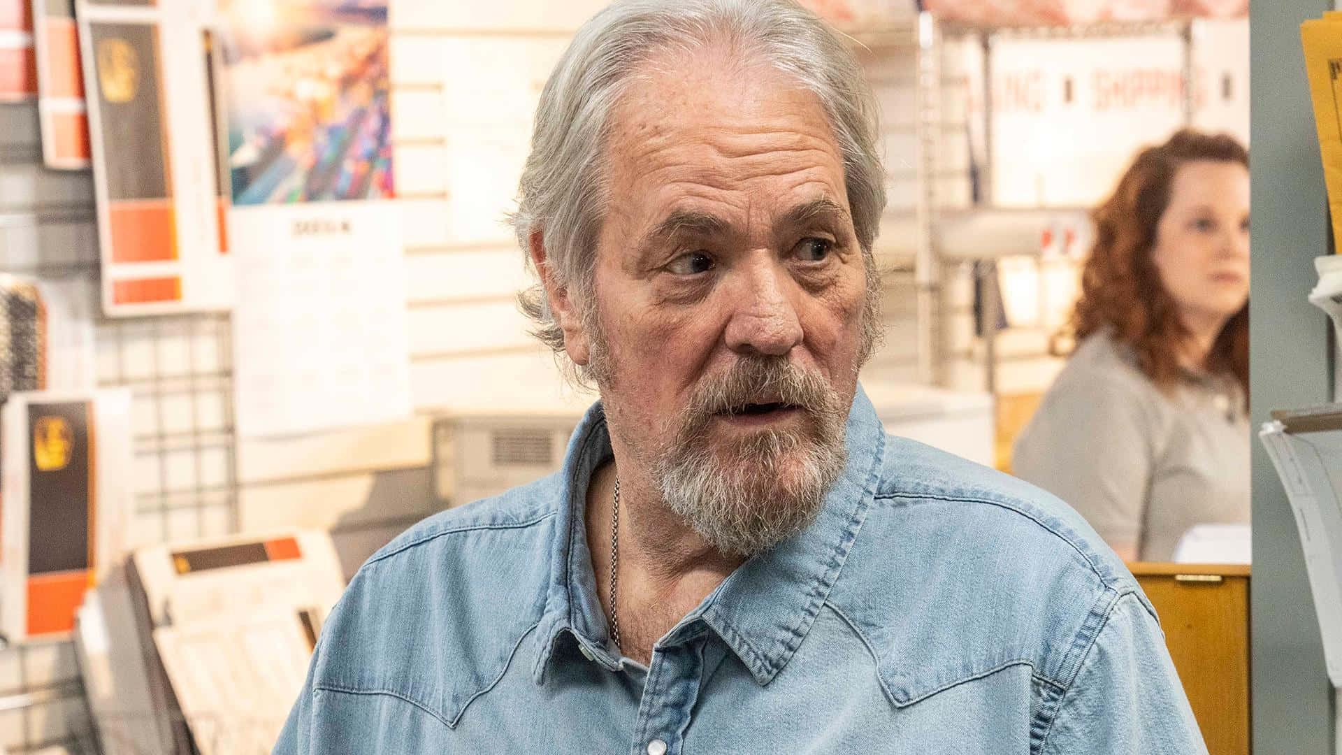 M.c. Gainey, denim shirt, retail store, Full HD Desktop Wallpaper