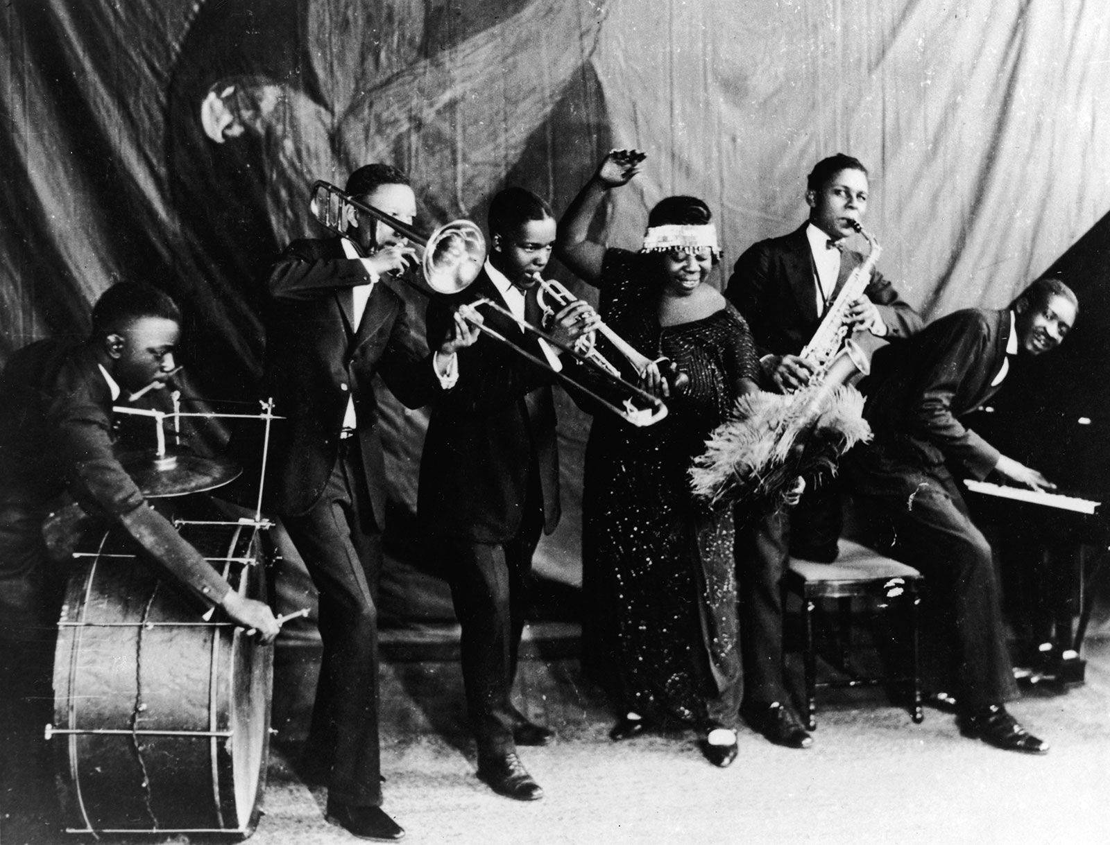 Ma Rainey, blues jazz band, brass instruments, HD Desktop Wallpaper