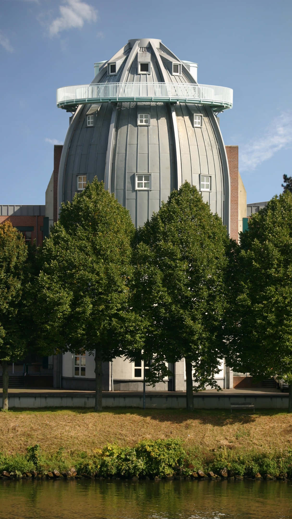 Maastricht, dome-shaped building, white balcony, Full HD Phone Wallpaper