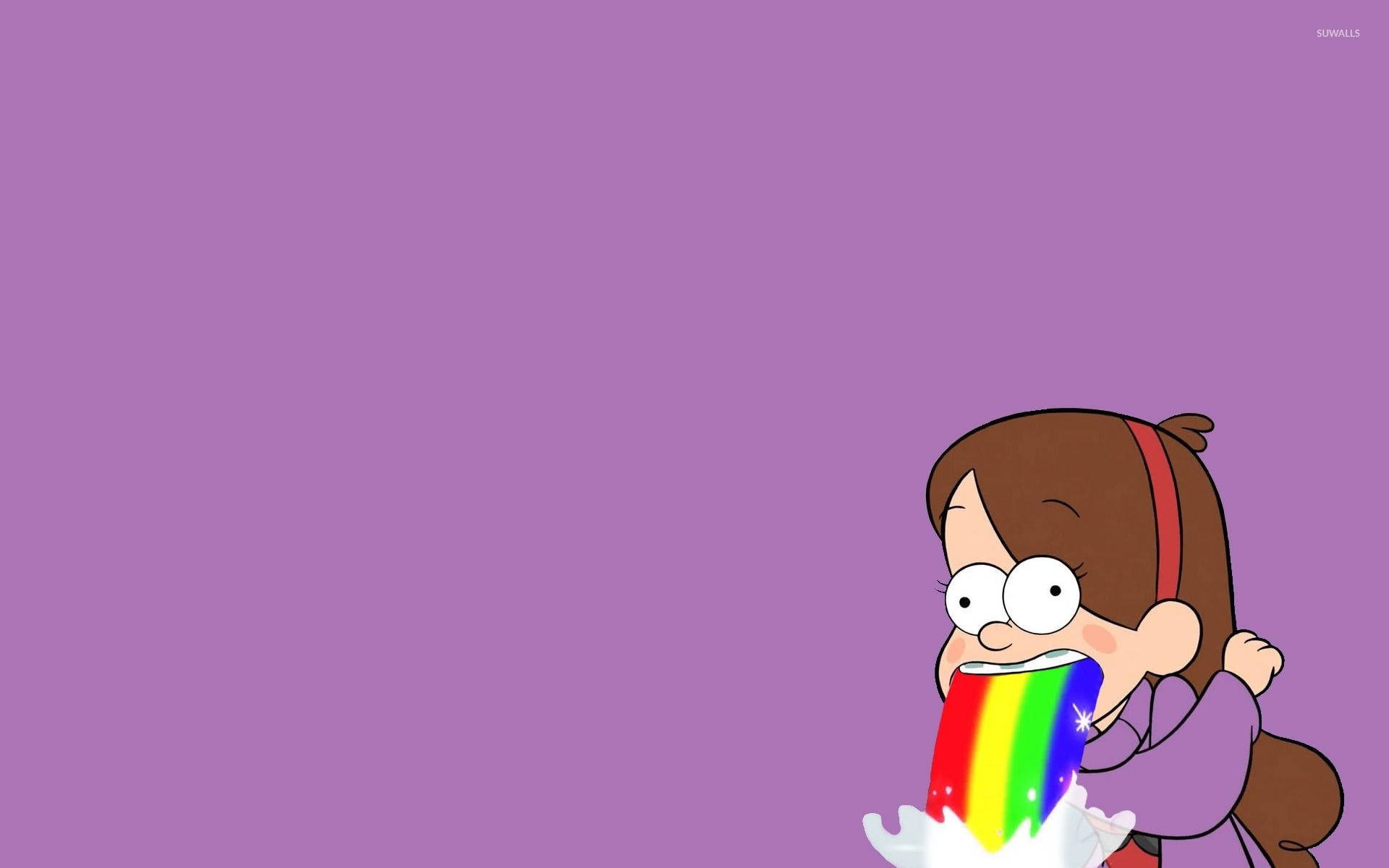 Mabel Pines, purple, rainbow, Full HD Desktop Wallpaper