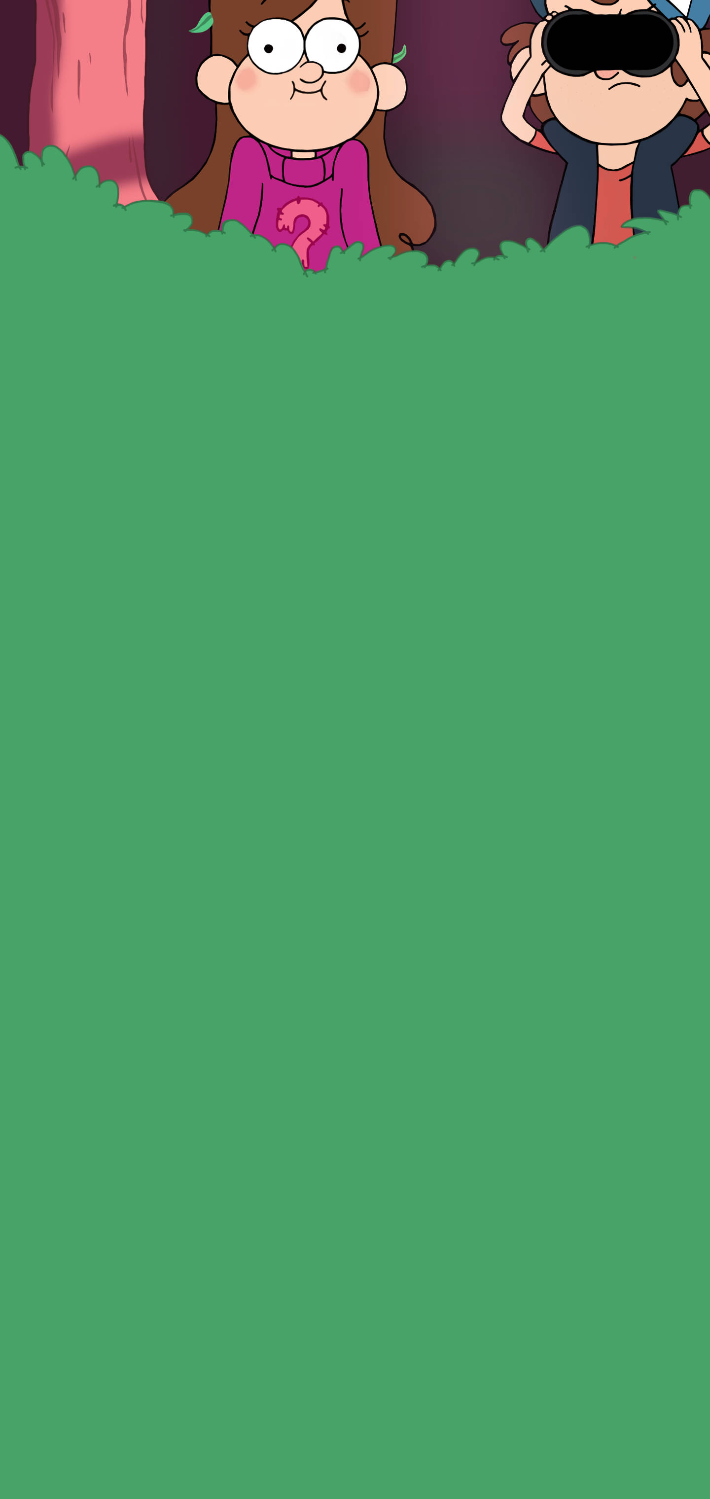 Mabel Pines, green bushes, forest, 2K Phone Wallpaper