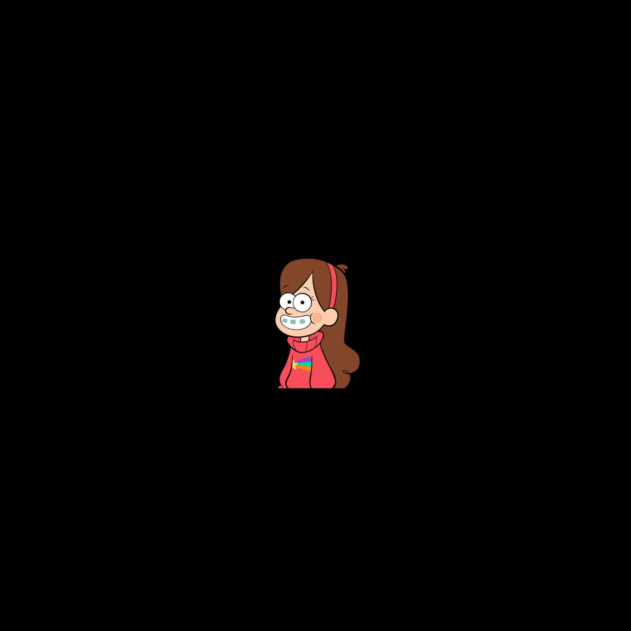 Mabel Pines, brown hair, red hoodie, Full HD Desktop Wallpaper