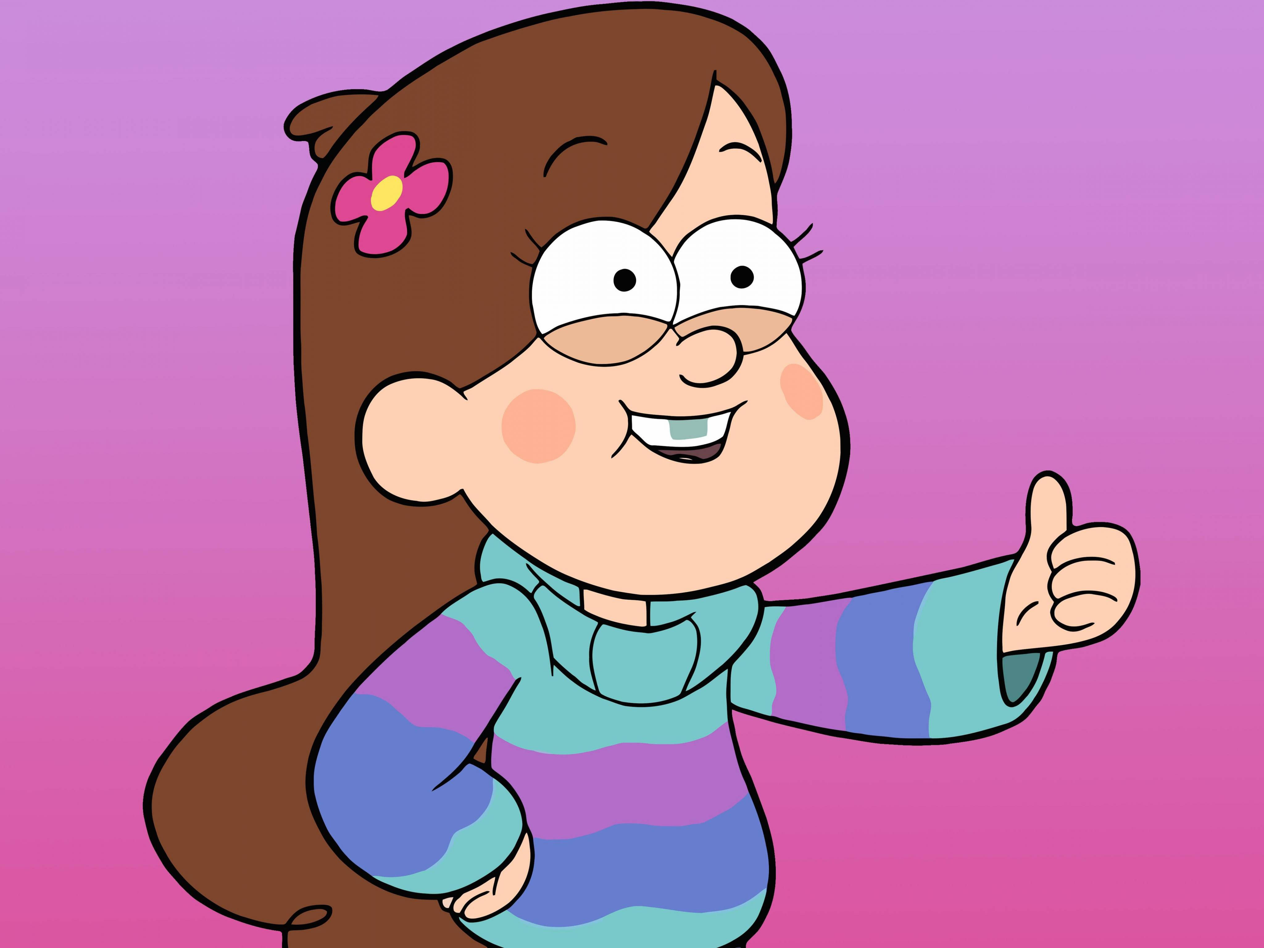 Mabel Pines, neon purple, pink flower, 4K Desktop Wallpaper