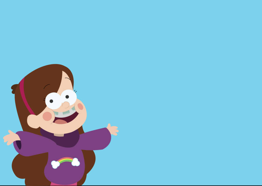 Mabel Pines, brown hair, purple shirt, SD Desktop Wallpaper