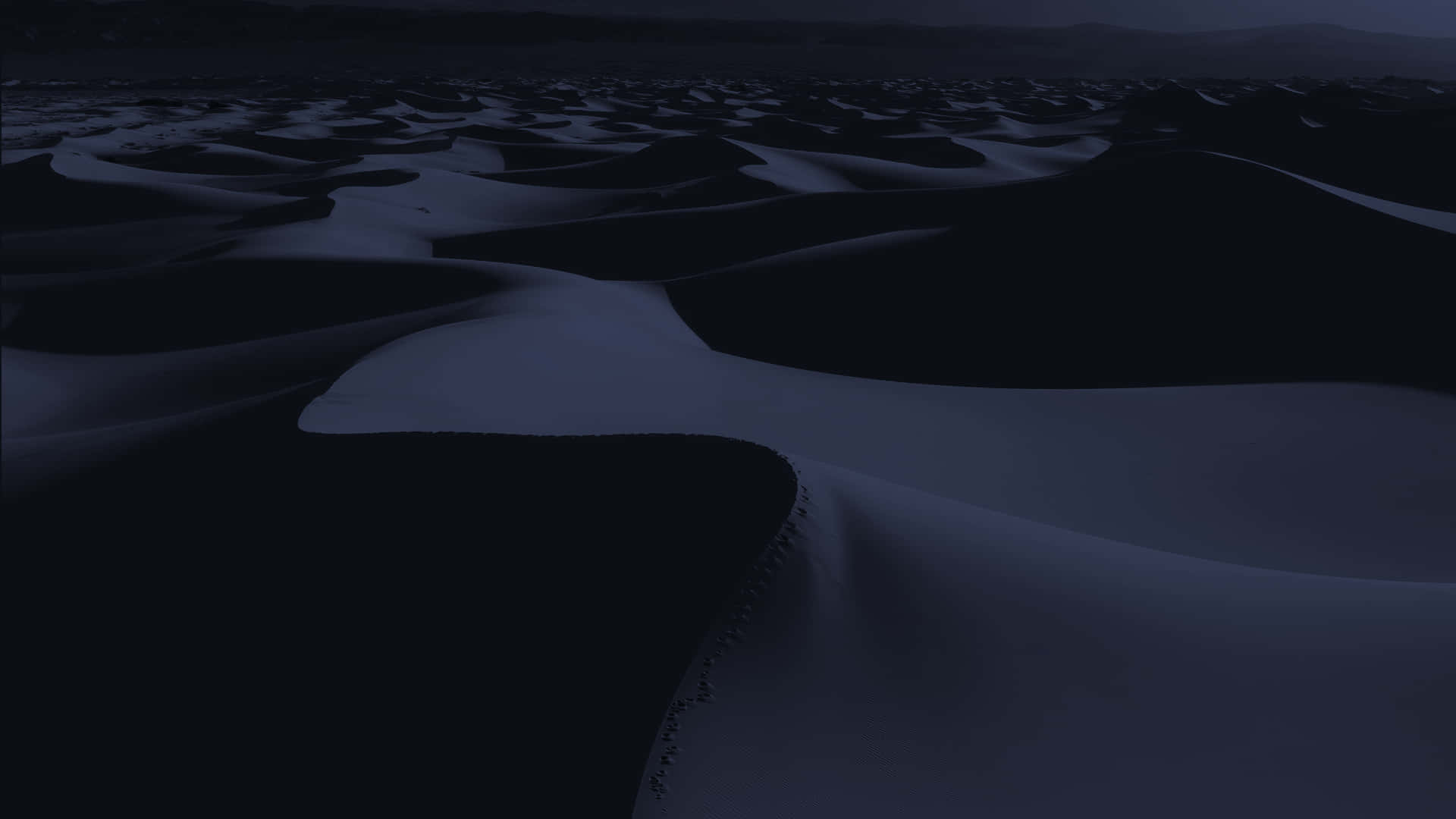 Mac Dark, twilight sky, snow-capped dunes, Full HD Desktop Wallpaper