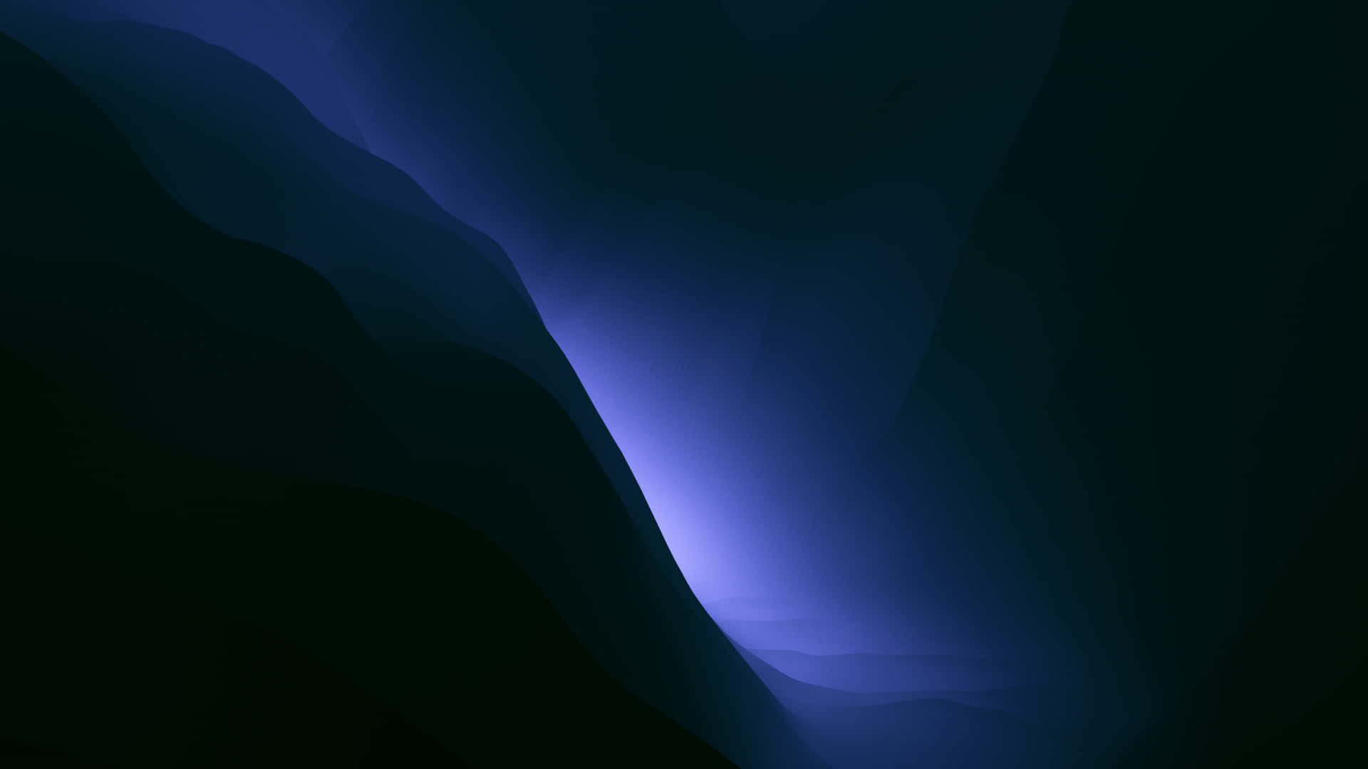 Mac Dark, dark cave, blue light, Full HD Desktop Wallpaper