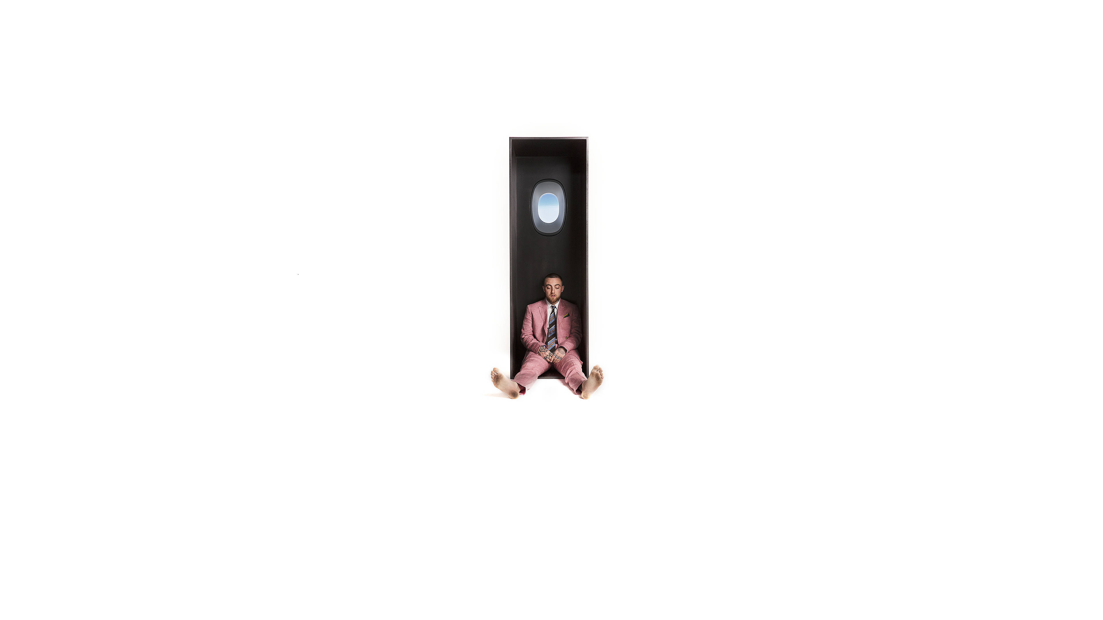 Swimming, Mac Miller, pink suit, 4K Desktop Wallpaper