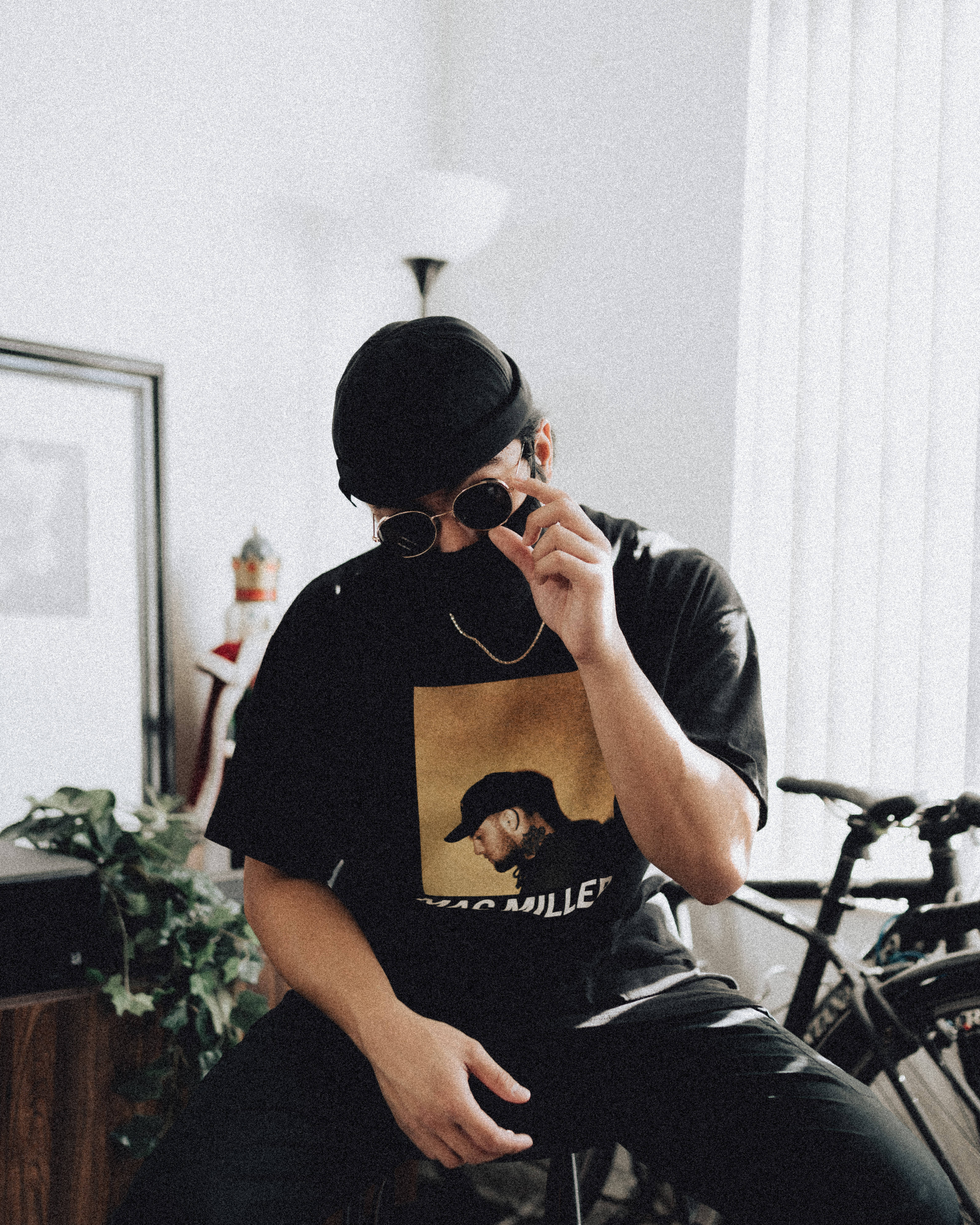 Mac Miller, black cap, sunglasses, 5K Phone Wallpaper