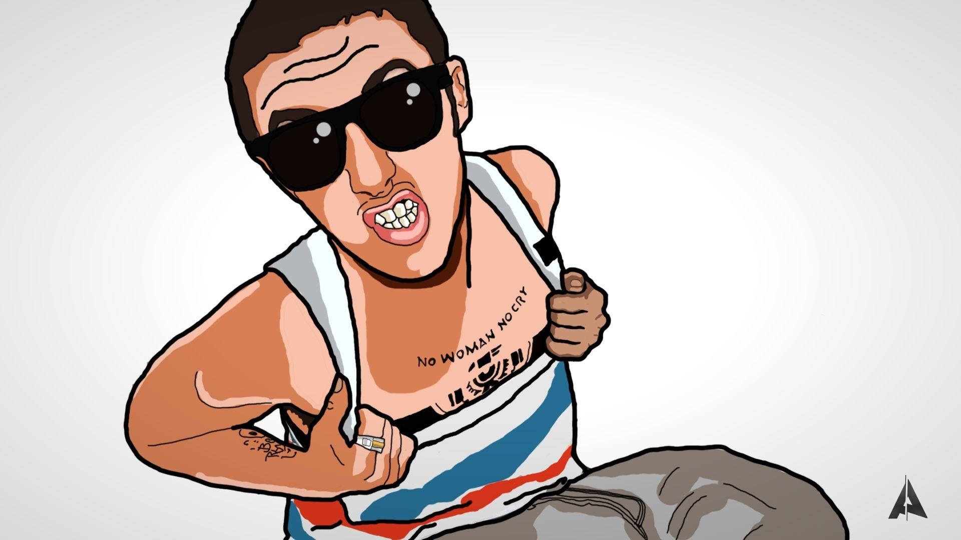 Mac Miller, chest tattoo, sunglasses, Full HD Desktop Wallpaper