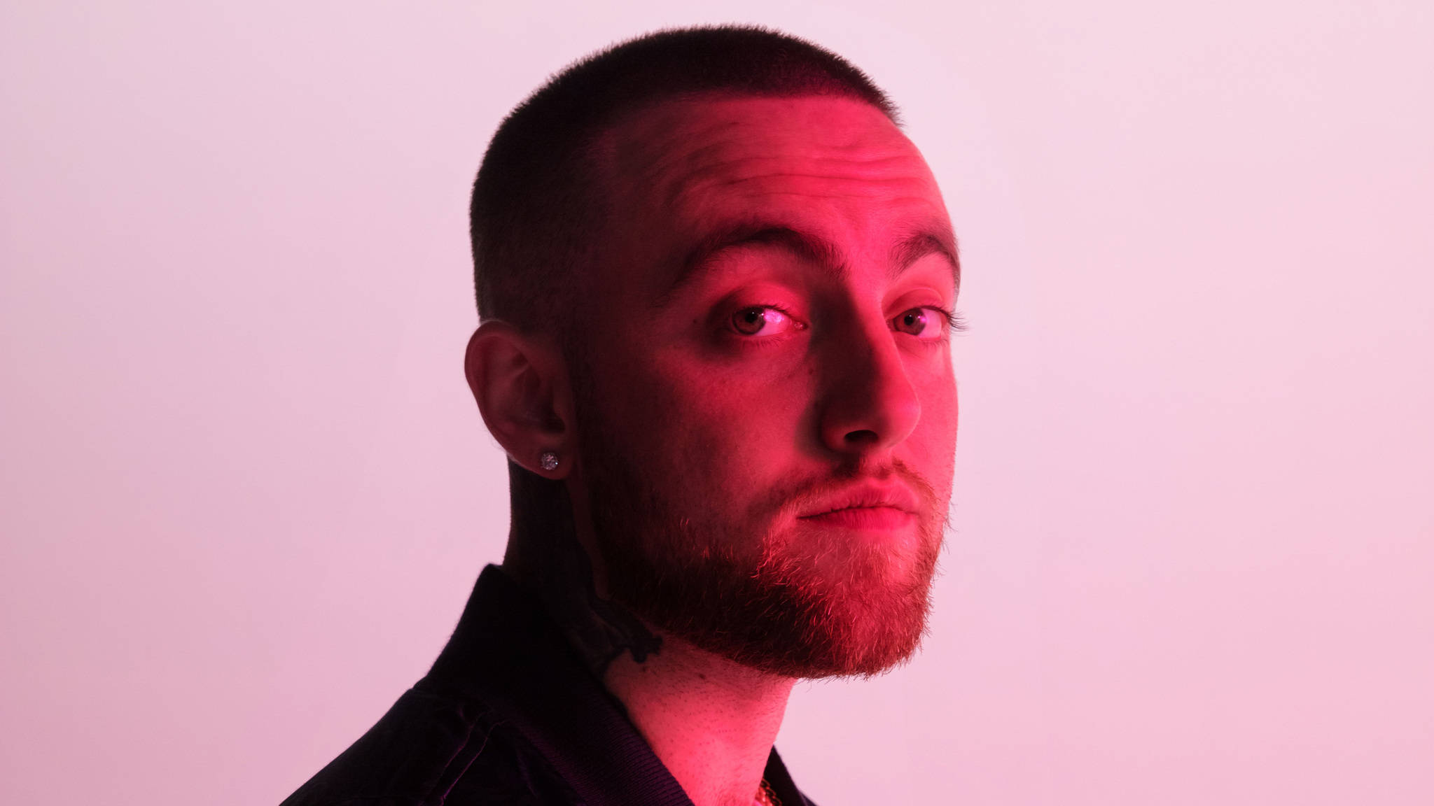 Mac Miller, short buzz cut, beard, Full HD Desktop Wallpaper