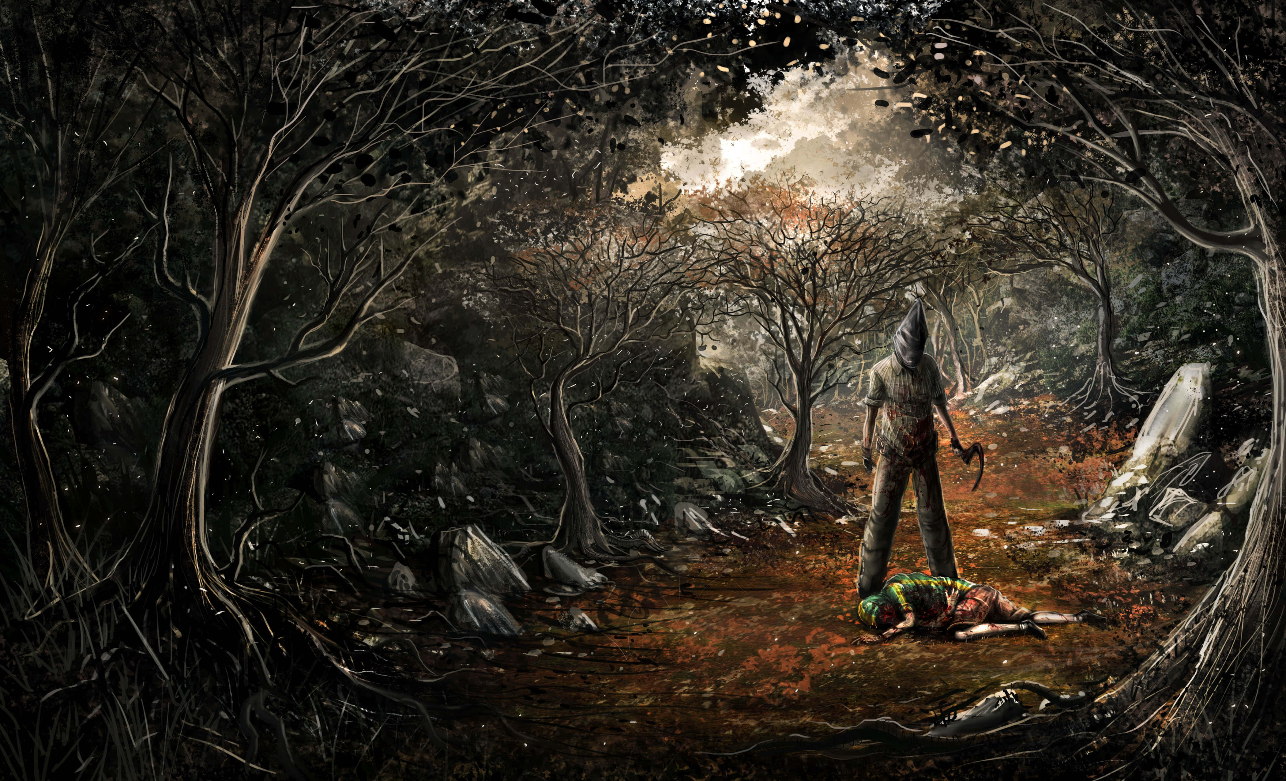 Macabre, 4200 x 2550, hooded figure, 4K Desktop Wallpaper