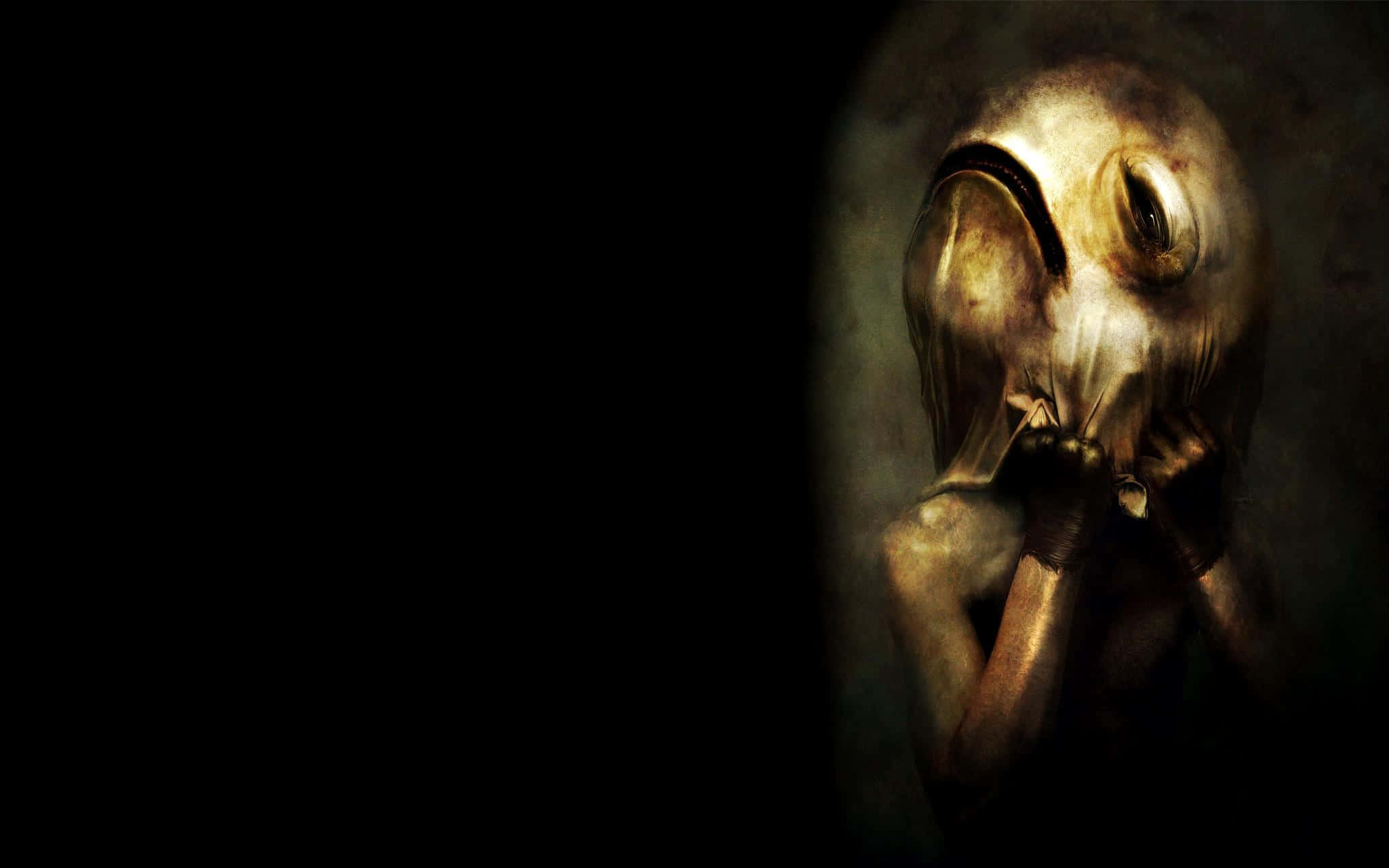 macabre, humanoid figure, large eye, Full HD Desktop Wallpaper