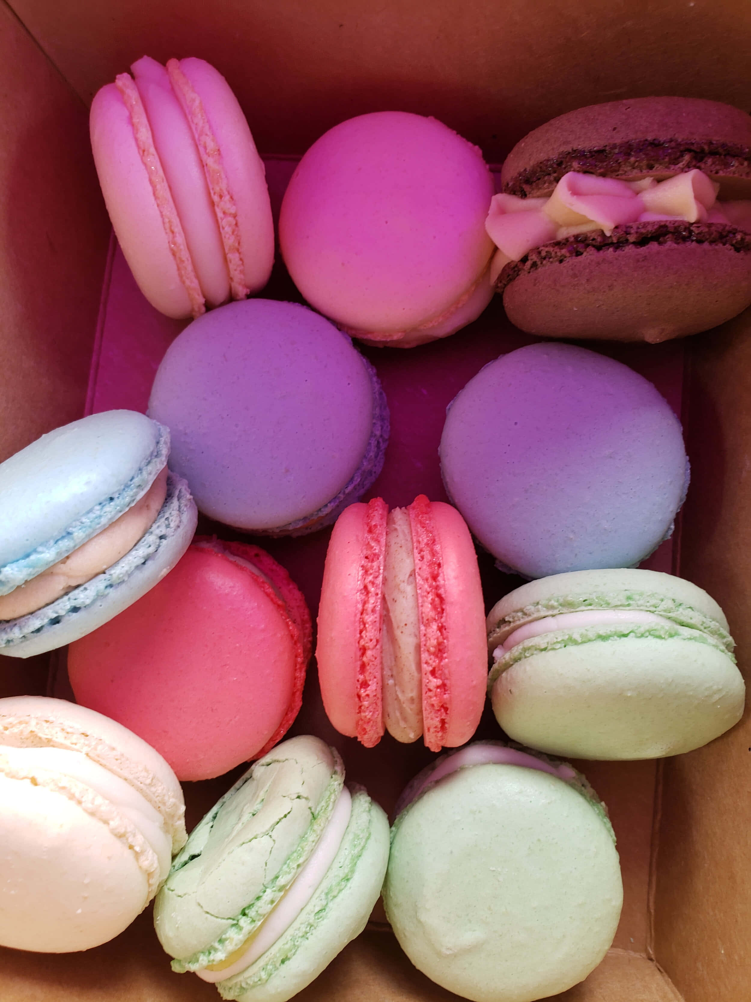 pastel macarons, pink, purple, 2K Phone Wallpaper