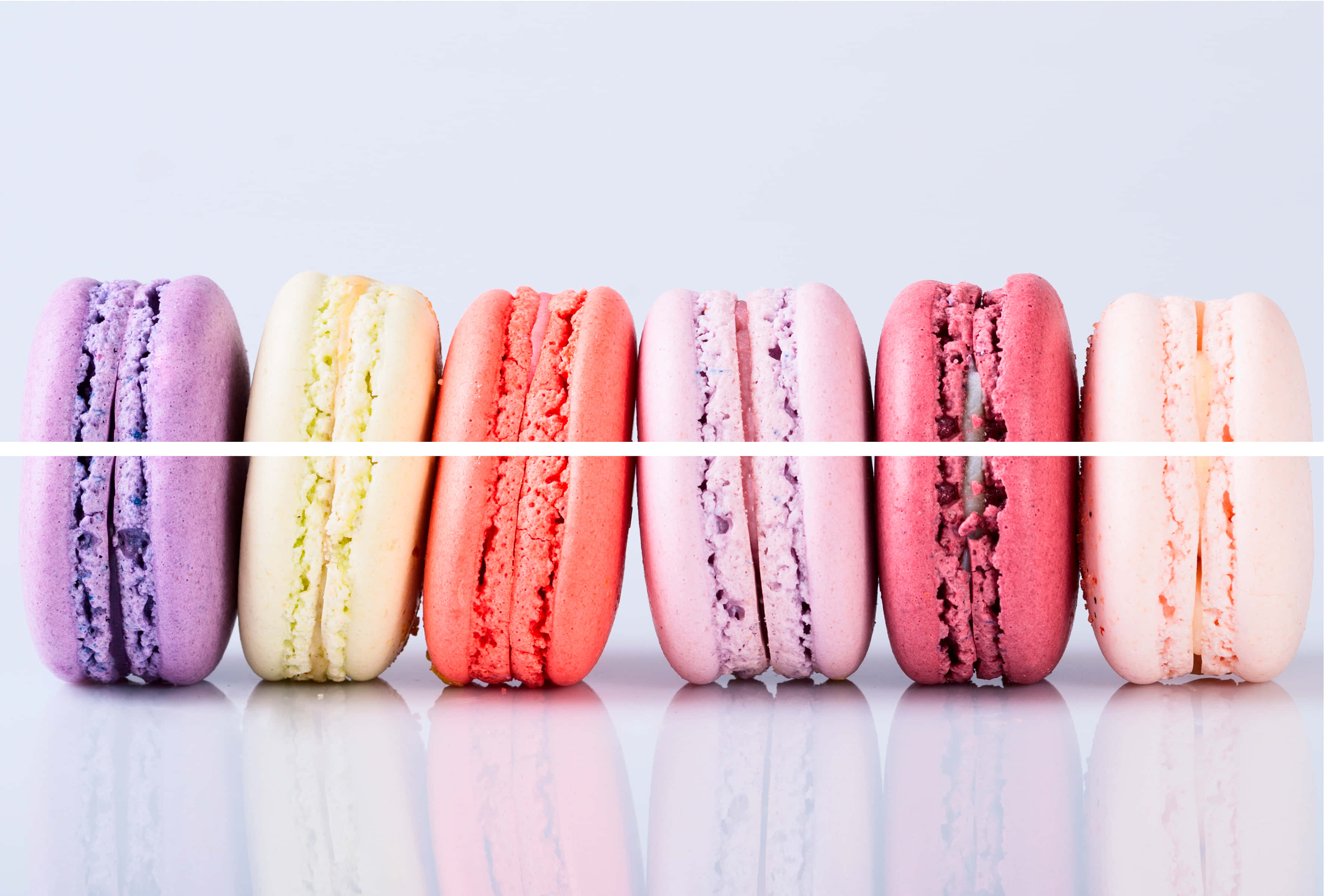 macaron, pastel shades, reflective surface, 2K Desktop Wallpaper