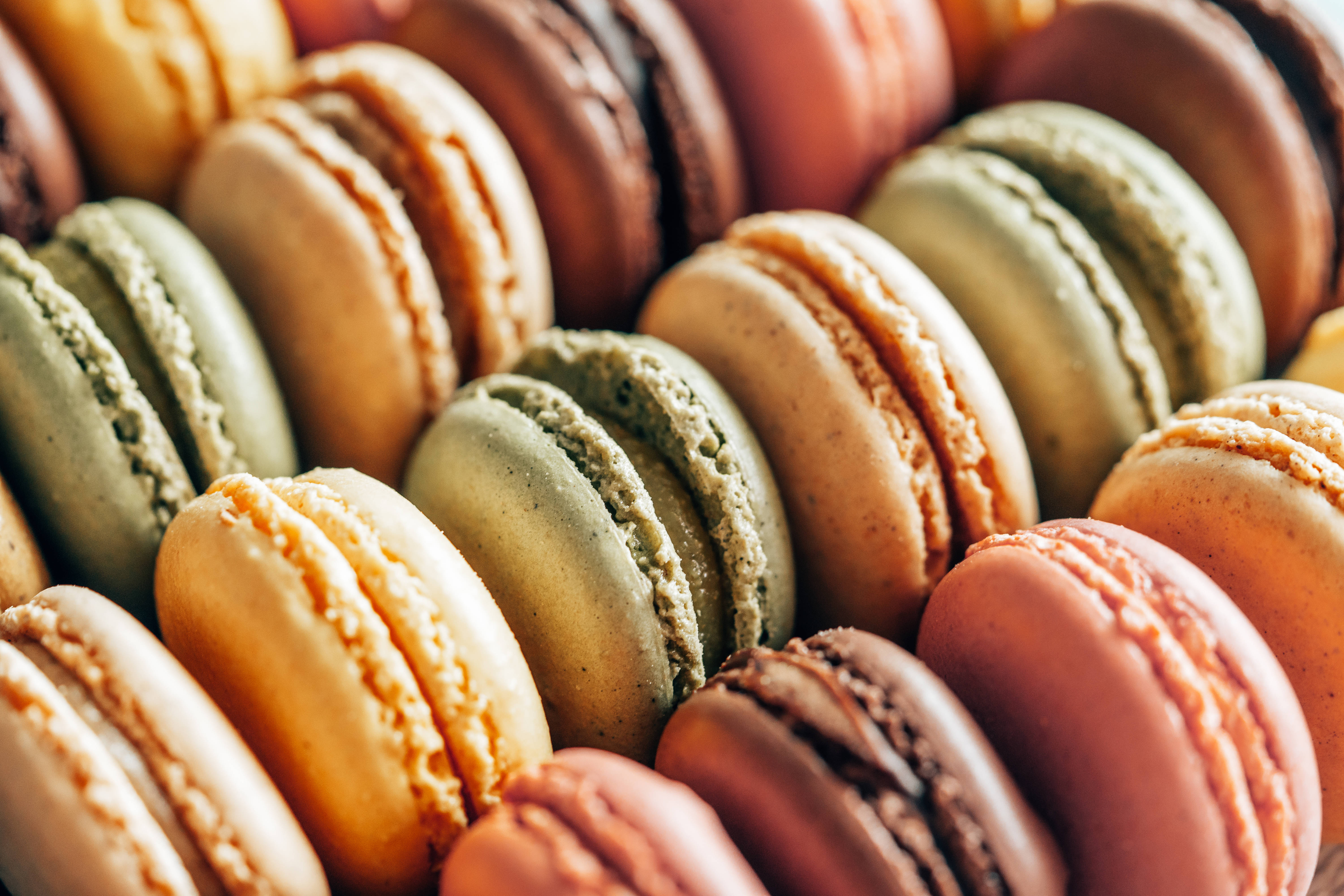 pastel shades, macarons, ruffled edges, 5K Desktop Wallpaper